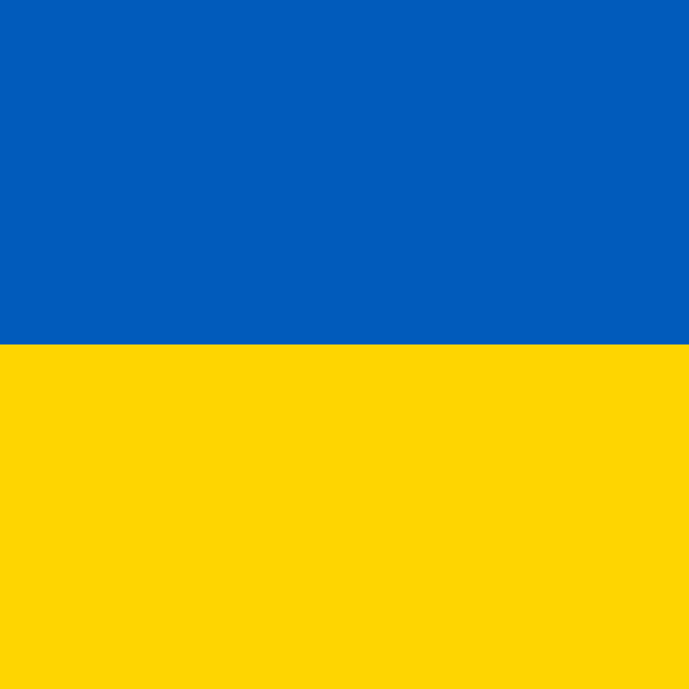 Ukrainian flag square format