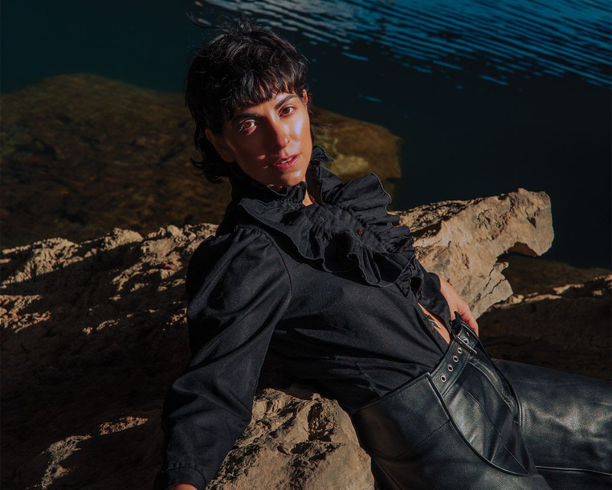 Becca mancari leather trousers