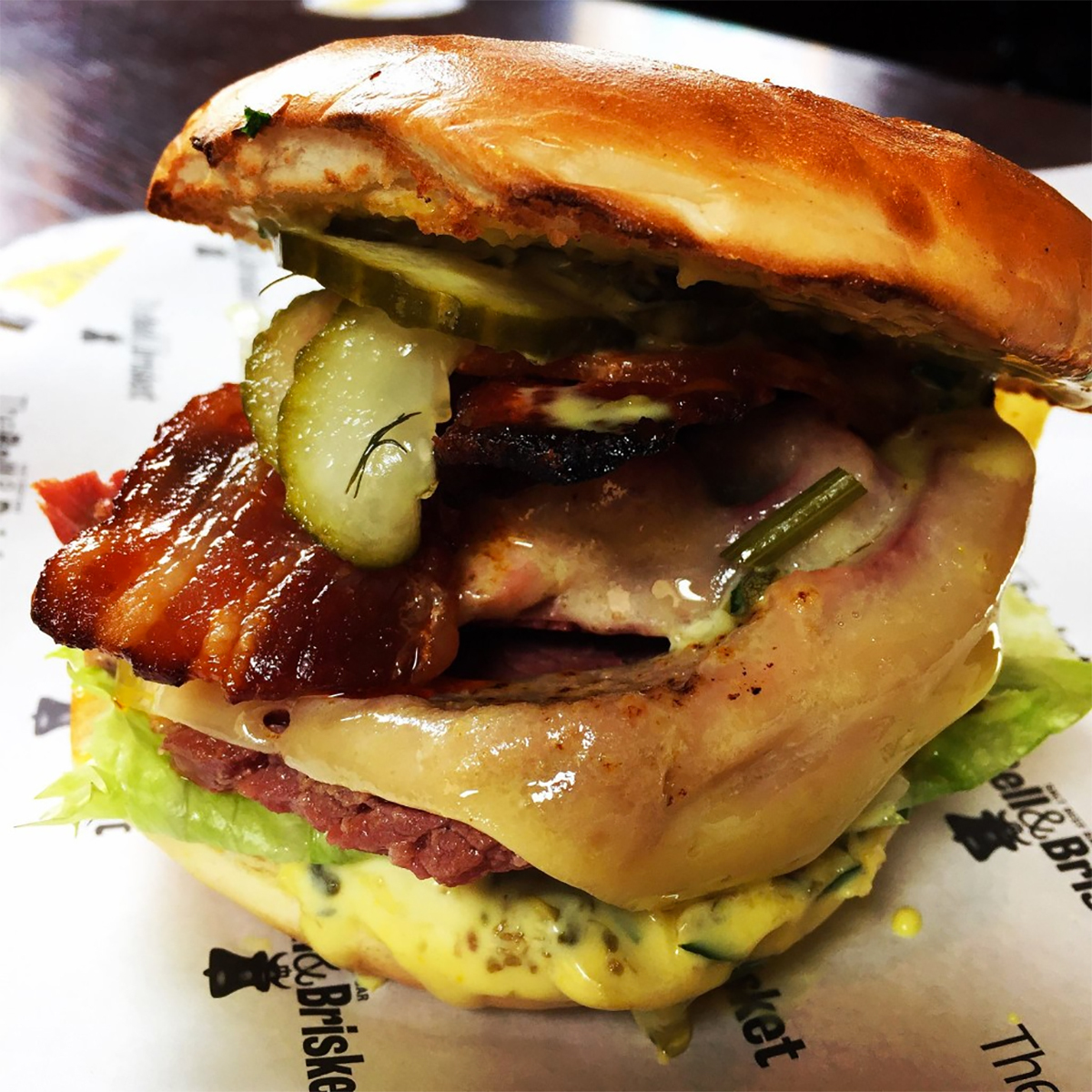 Beef brisket sandwich