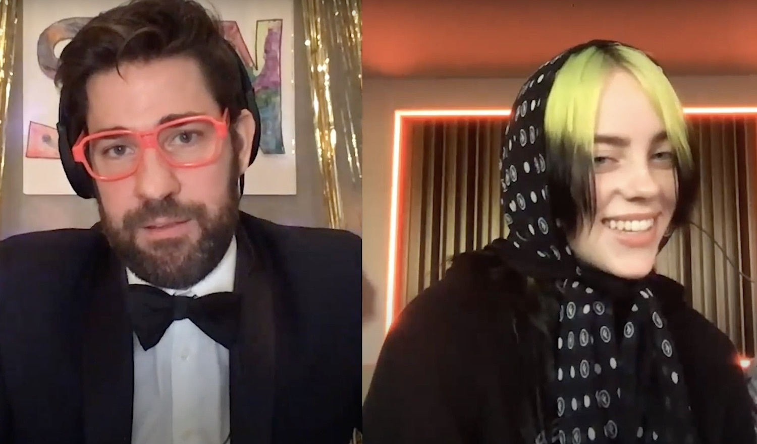 Billie eilish virtual prom 2020 john krasinski