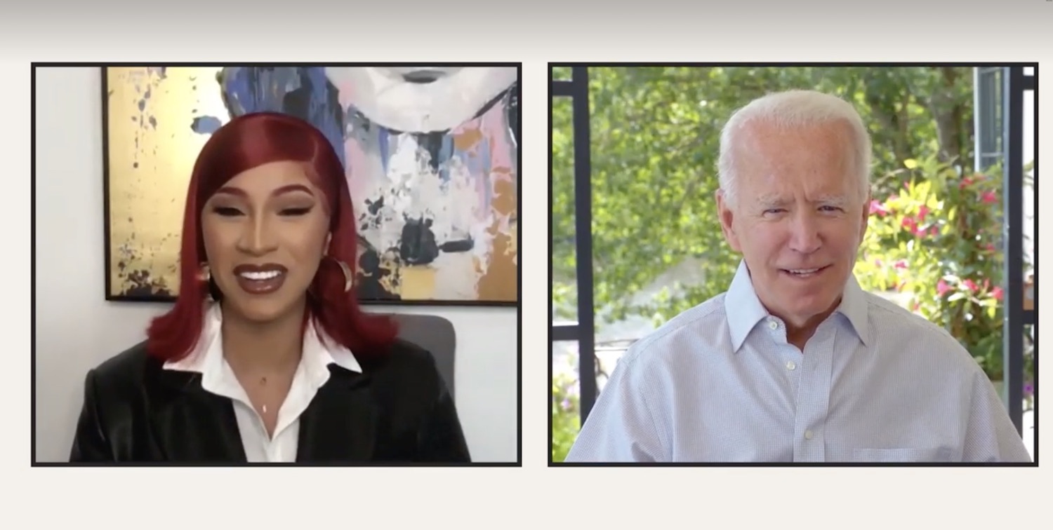 Cardi b joe biden elle interview