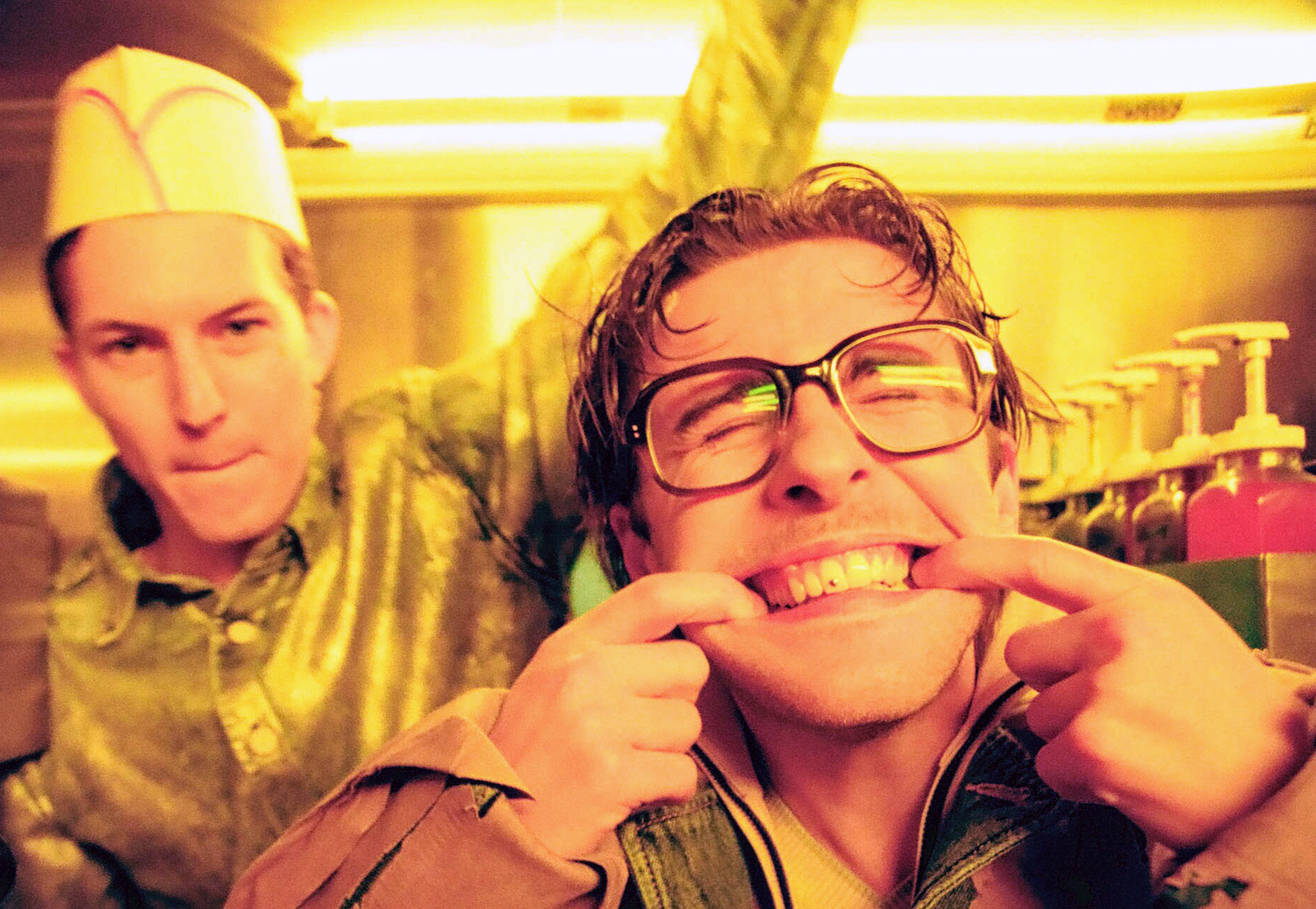 Easy Life and Gus Dapperton in an ice cream van