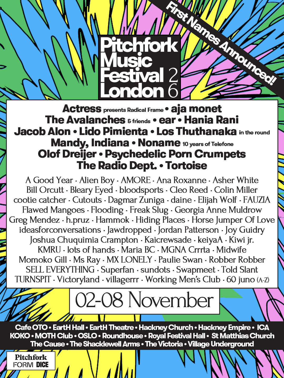 Pitchfork london 2026 poster