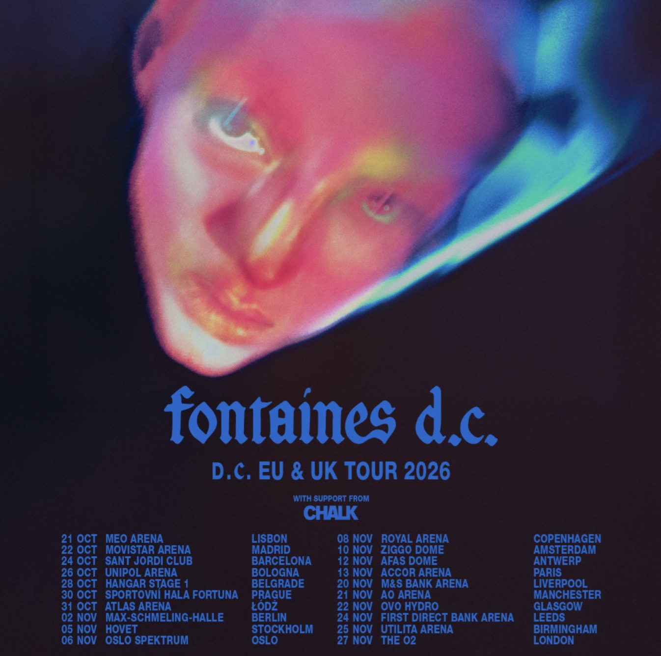 Fontaines dc 2026 eu uk tour poster