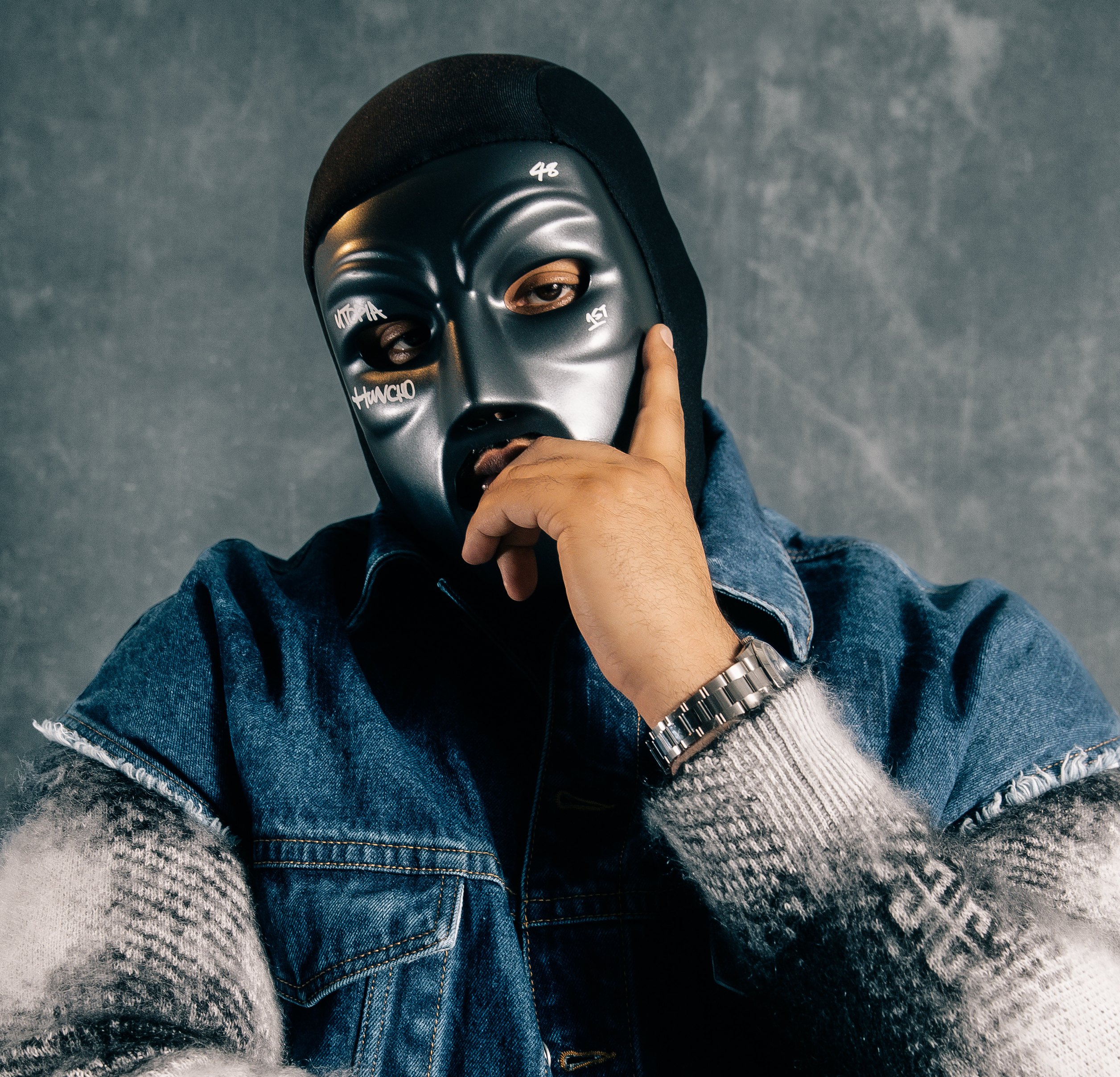 M huncho press shot 2023 denim