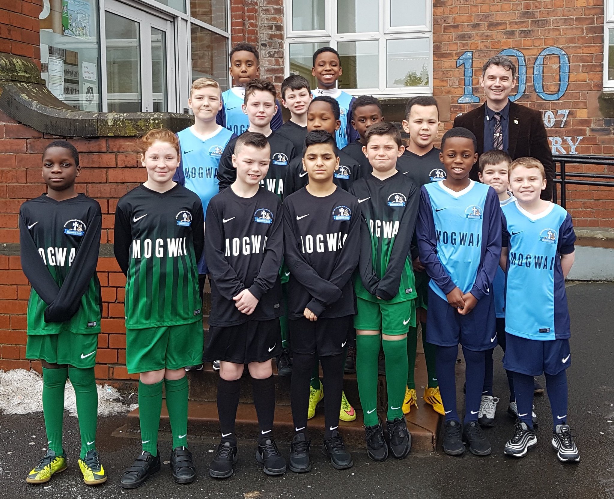 Mogwai football kit st rochs primary