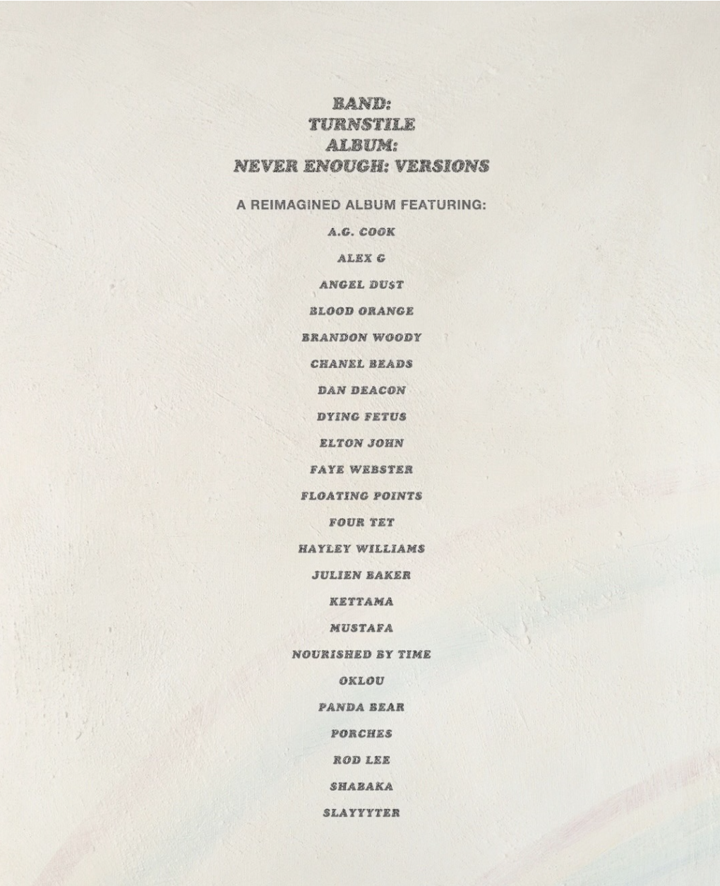 Never enough versions list