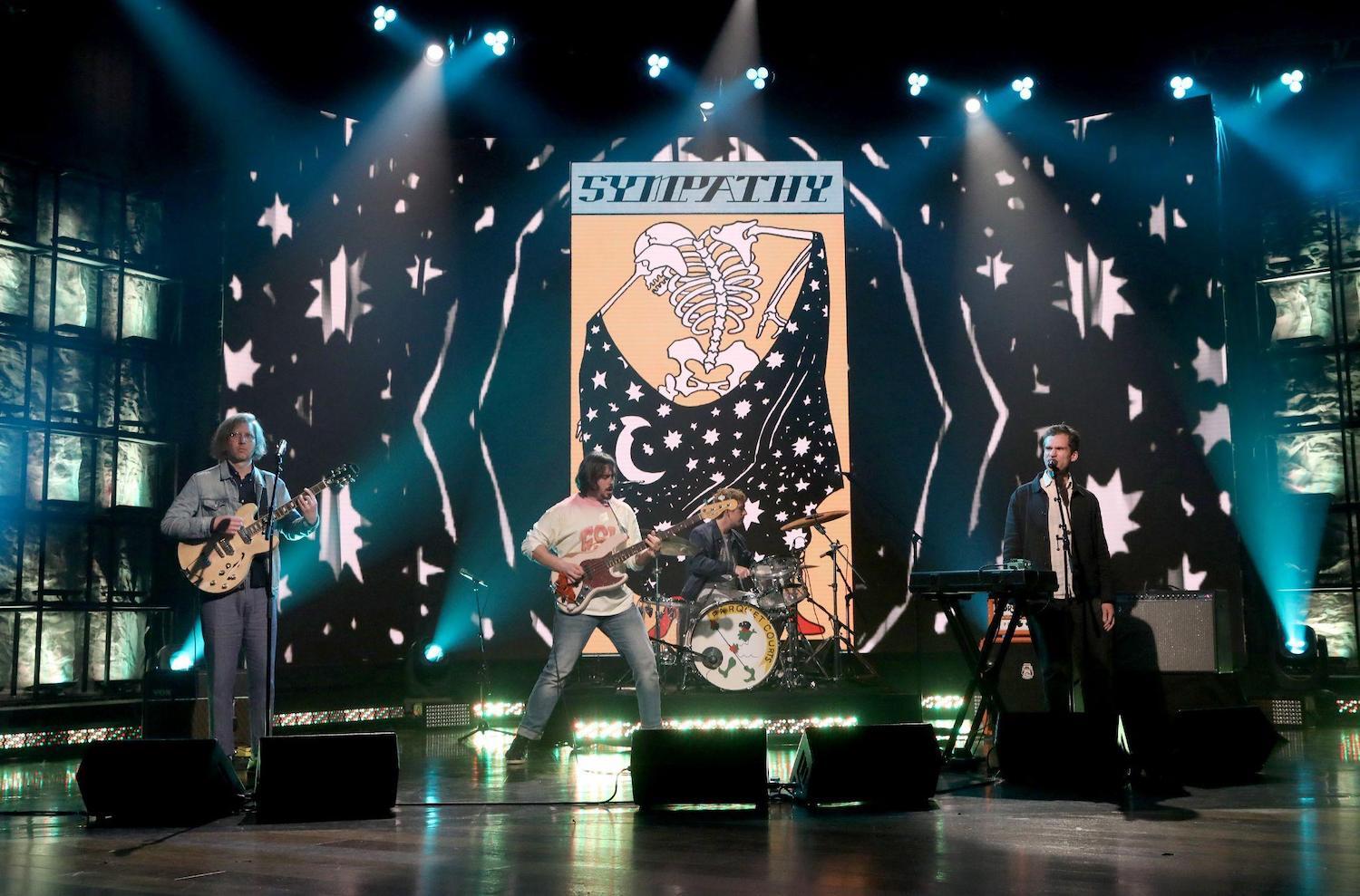 Parquet courts 2022 press ellen show credit Michael Rozman Warner Bros