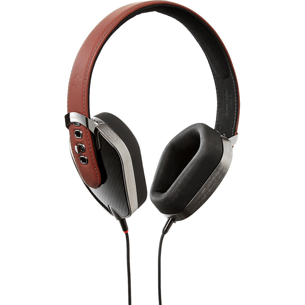 Pryma pryma 01 carbon marsala leather aluminum headphones 1237504