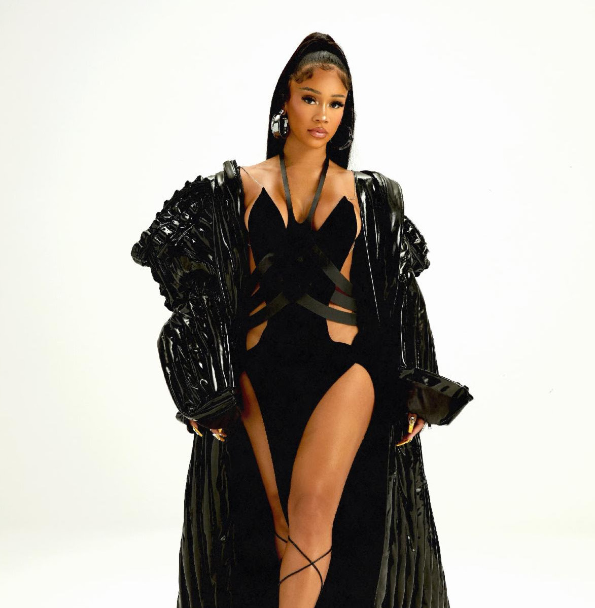 Saweetie 2023 black dress