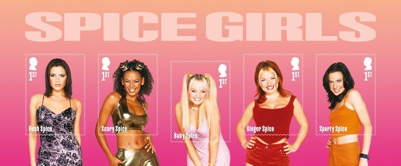 Spice Girls Stamps Miniature Sheet