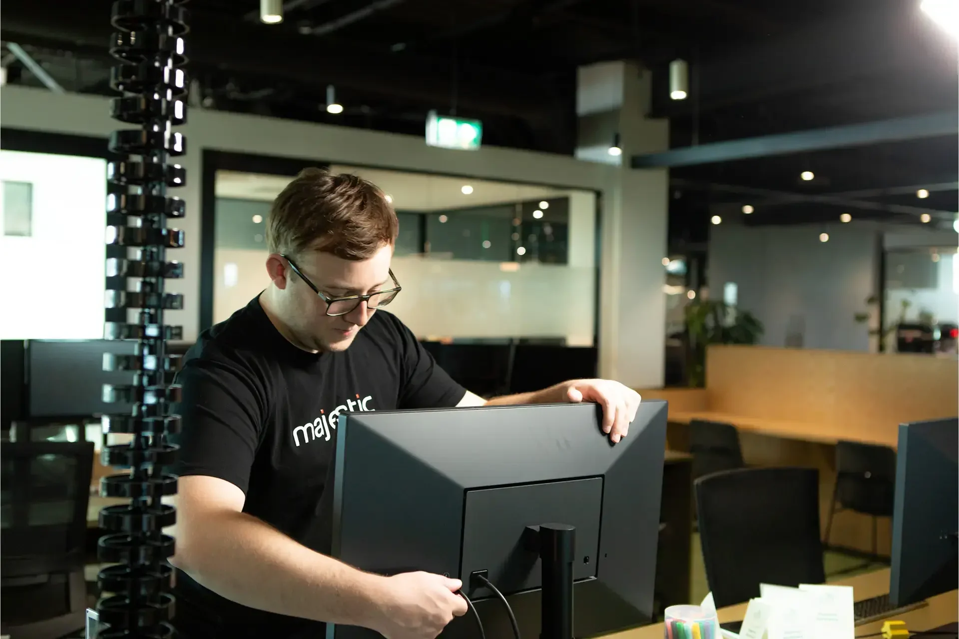 Majestic Team Setting Up New Computer