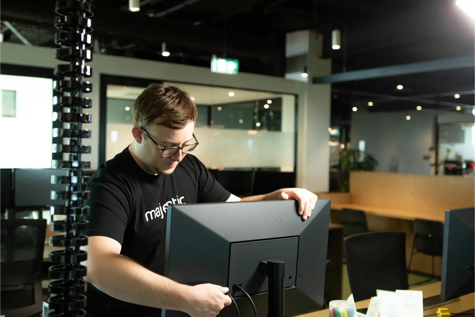 Majestic Team Setting Up New Computer