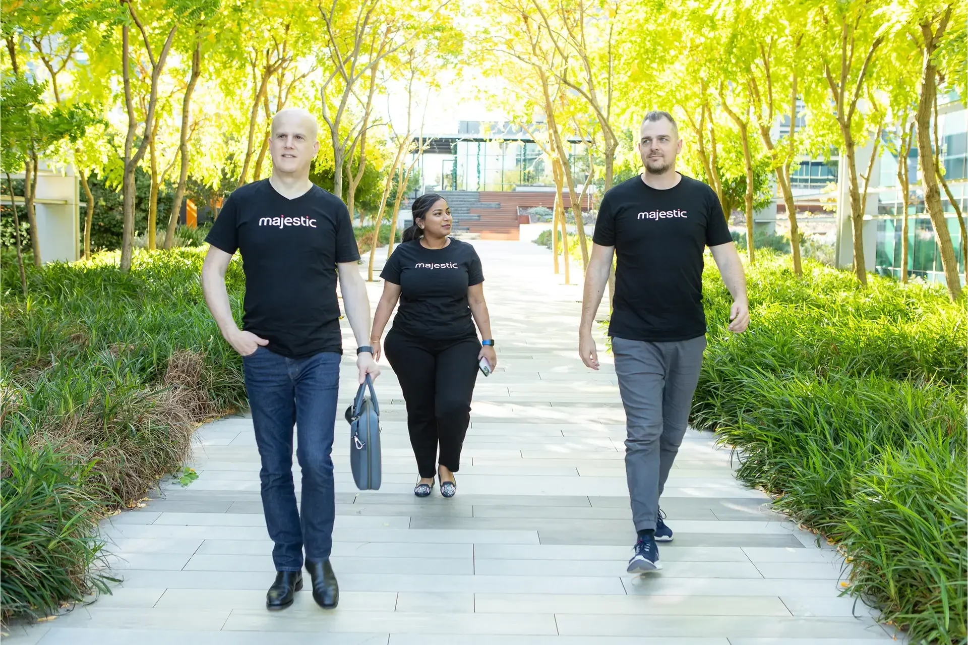 Majestic Team Walking Towards Goal