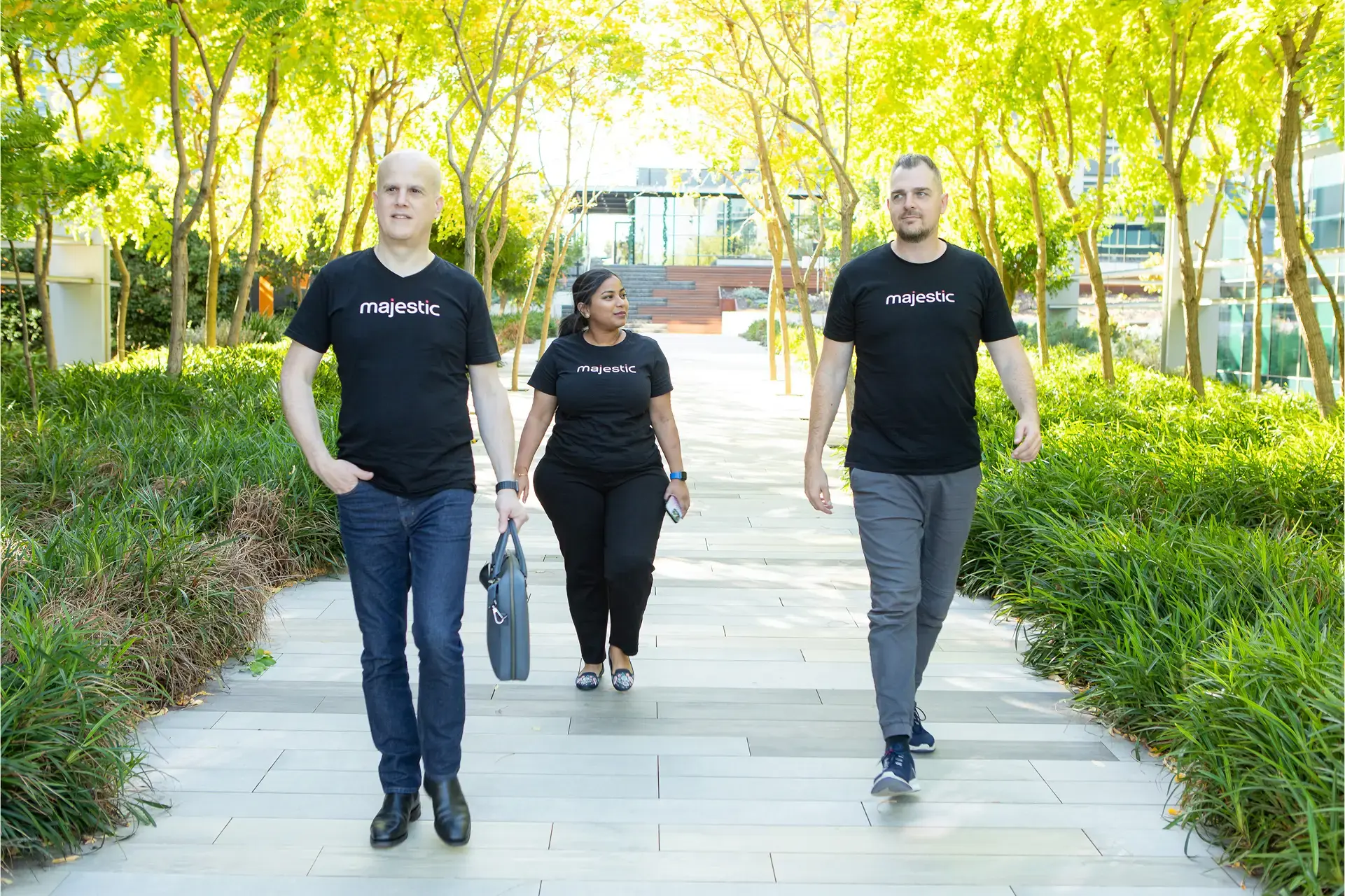 Majestic Team Walking Towards Goal