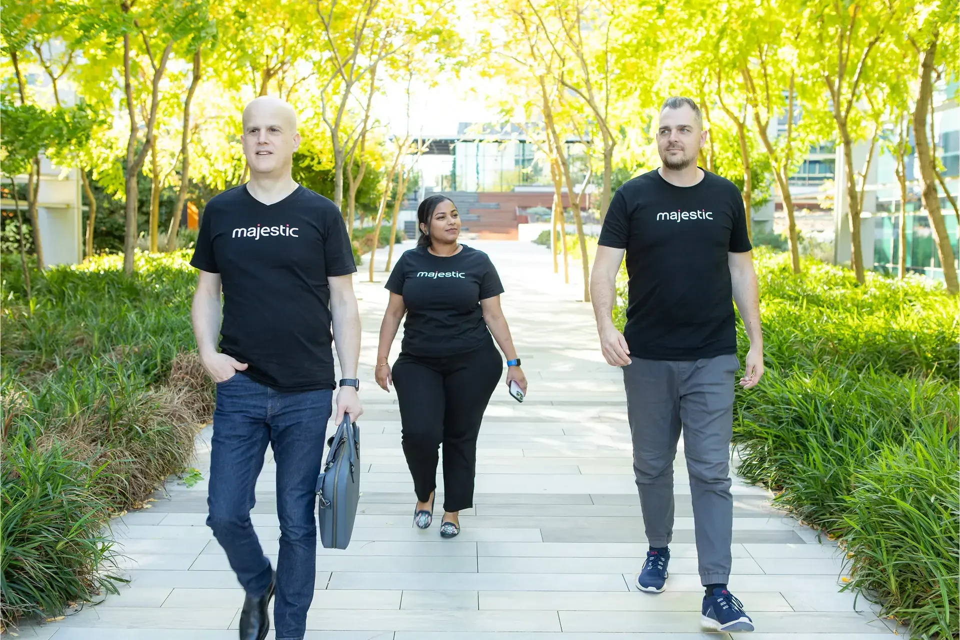 Majestic Team Walking Towards Goal