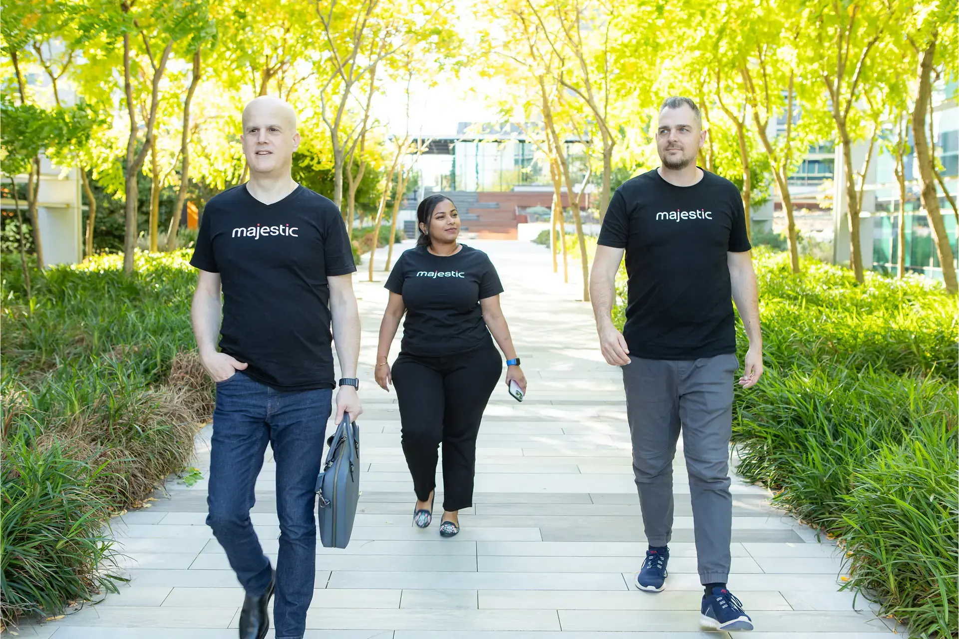 Majestic Team Walking Towards Goal