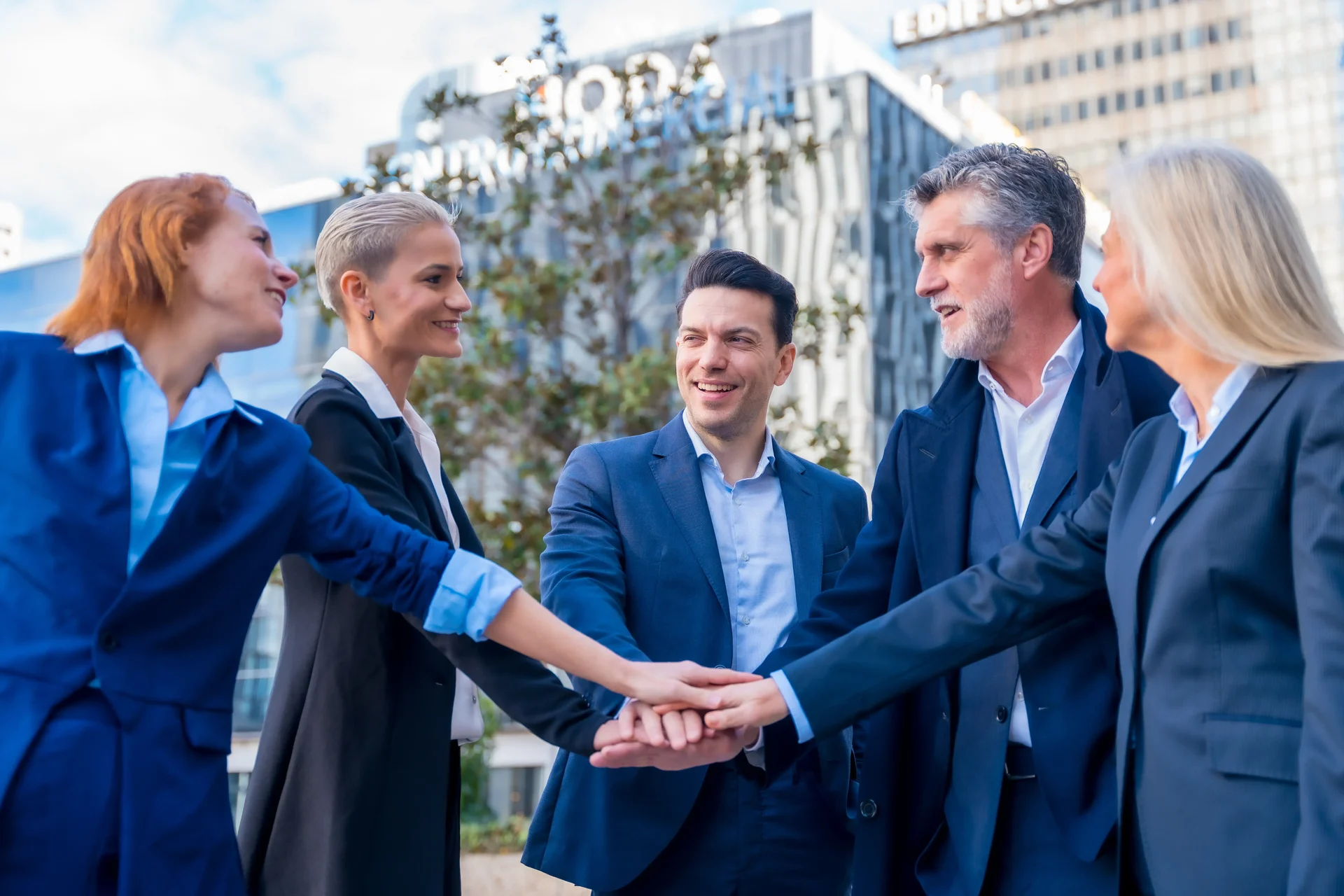 Successful senior executives high five in celebrat 2024 12 10 00 31 29 utc