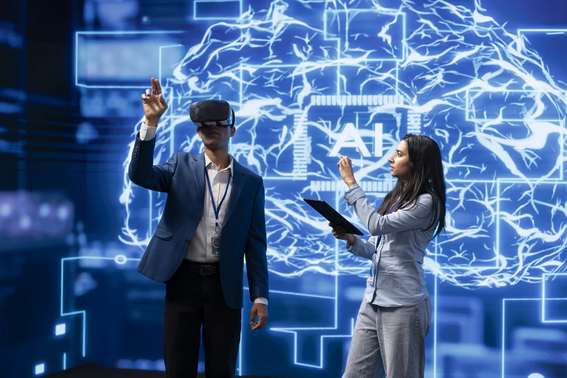 System administrator wearing vr headset looking at 2025 02 20 02 30 17 utc
