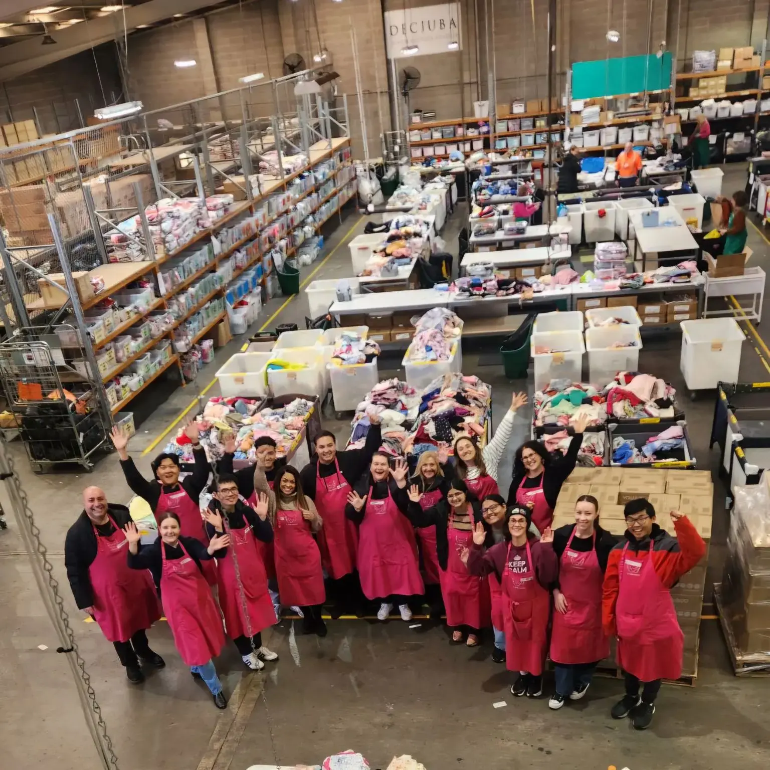 Operation Team Taking Group Photos With Smile