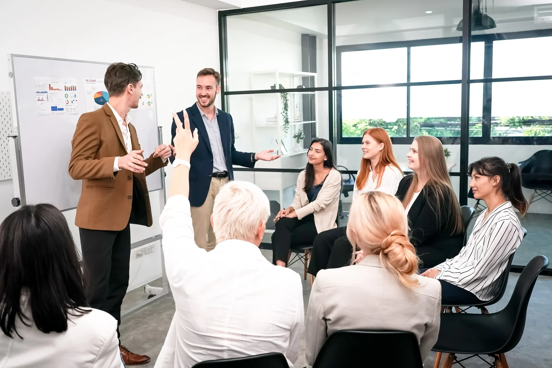 Two Man Presenting Business Proposal