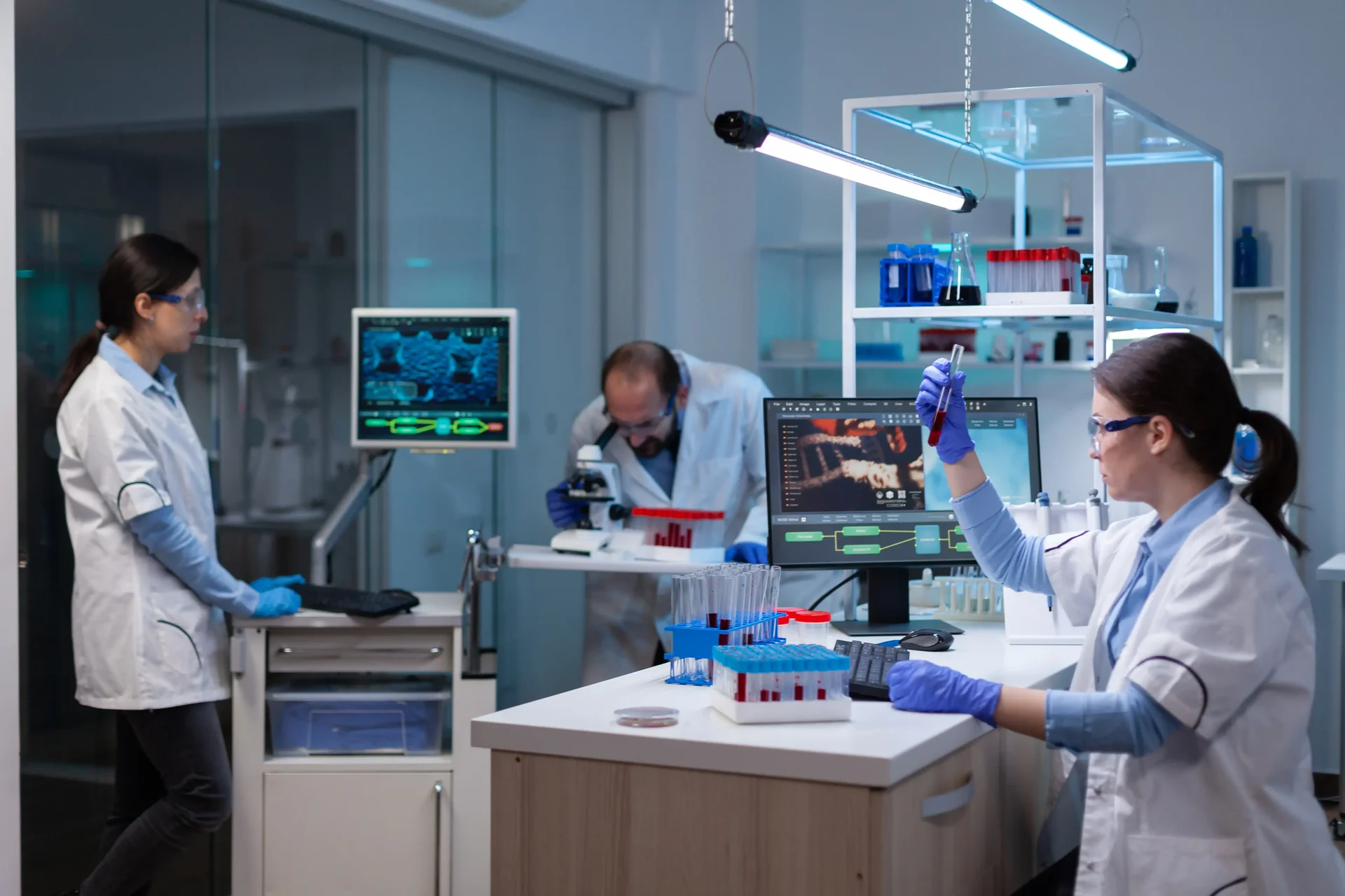 Professional doctor scientist looking in computer 2025 02 19 11 10 12 utc