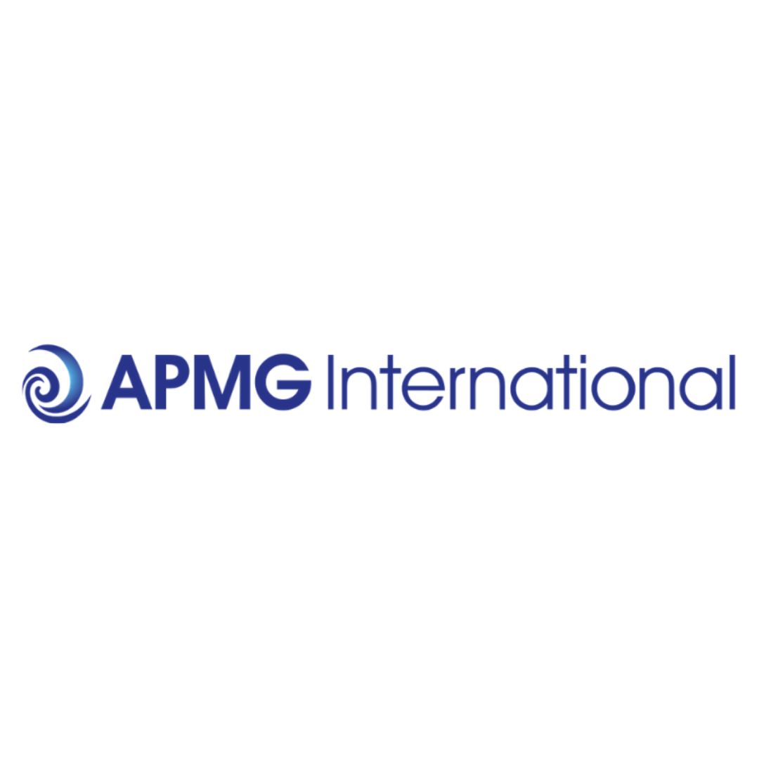APMG International logo, blue writing on a white background.