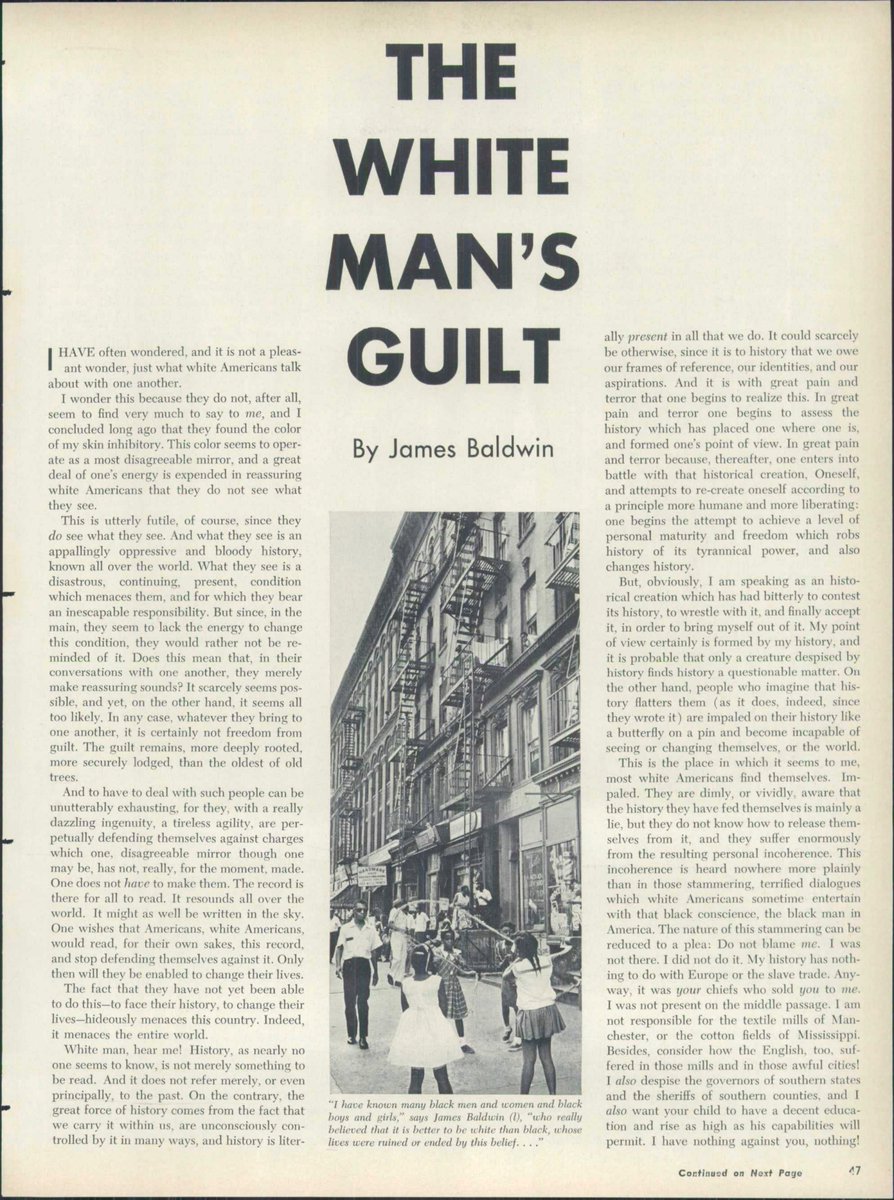 Reading James Baldwin Now: Eddie Glaude, Jr., on “The White Man’s Guilt”