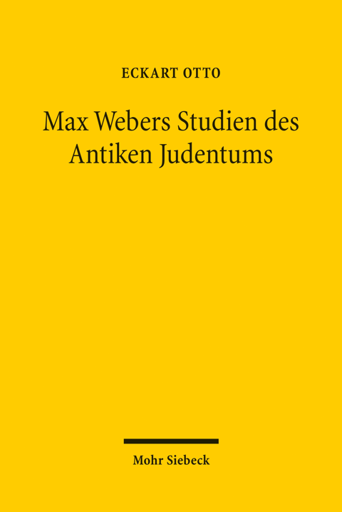 Eckart Otto, "Max Weber's Studies of Ancient Judaism: The Historical Foundation for a Theory of the Modern Age" (Mohr Siebeck, 2002)