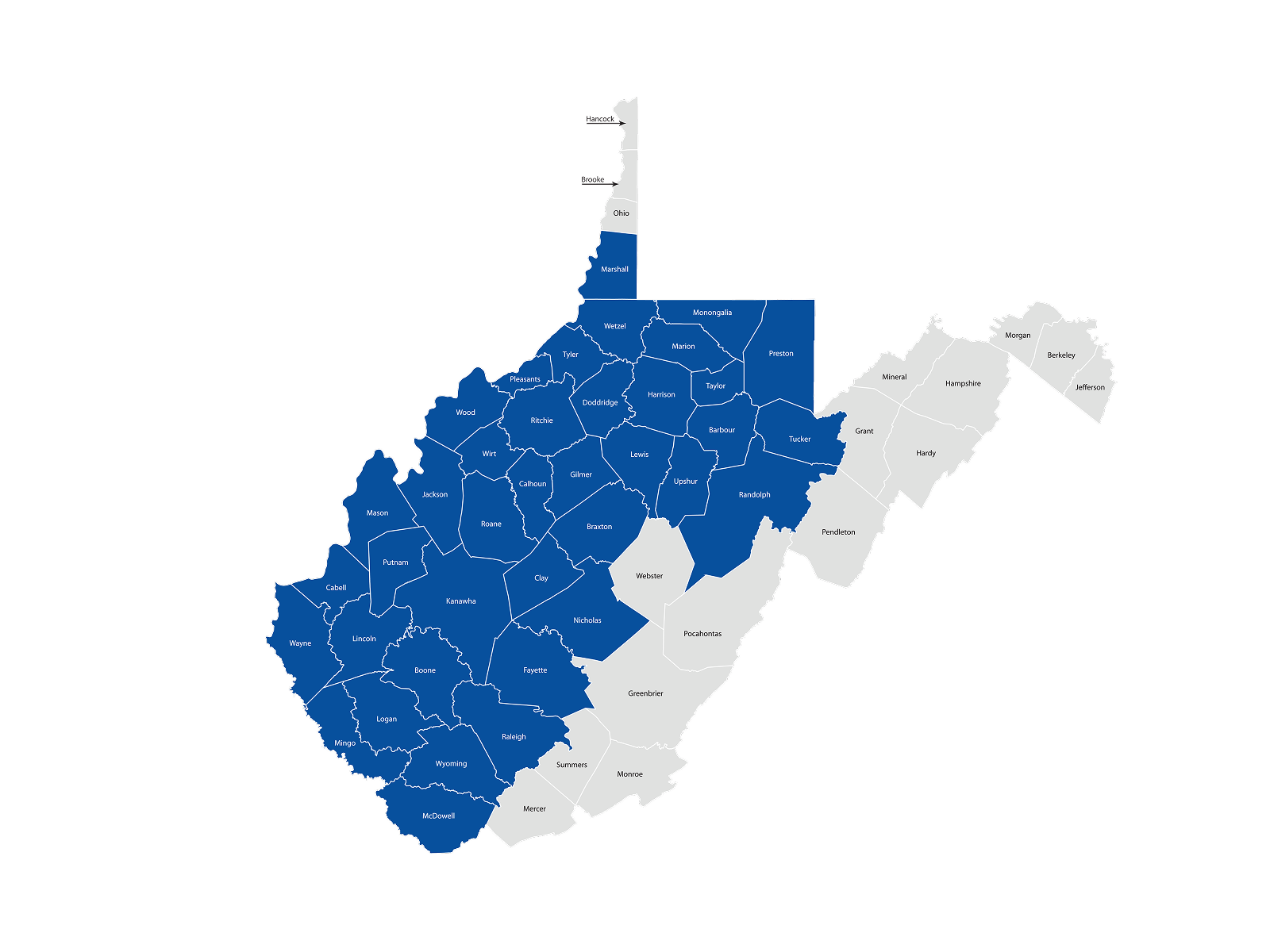 Hope wv service territories border