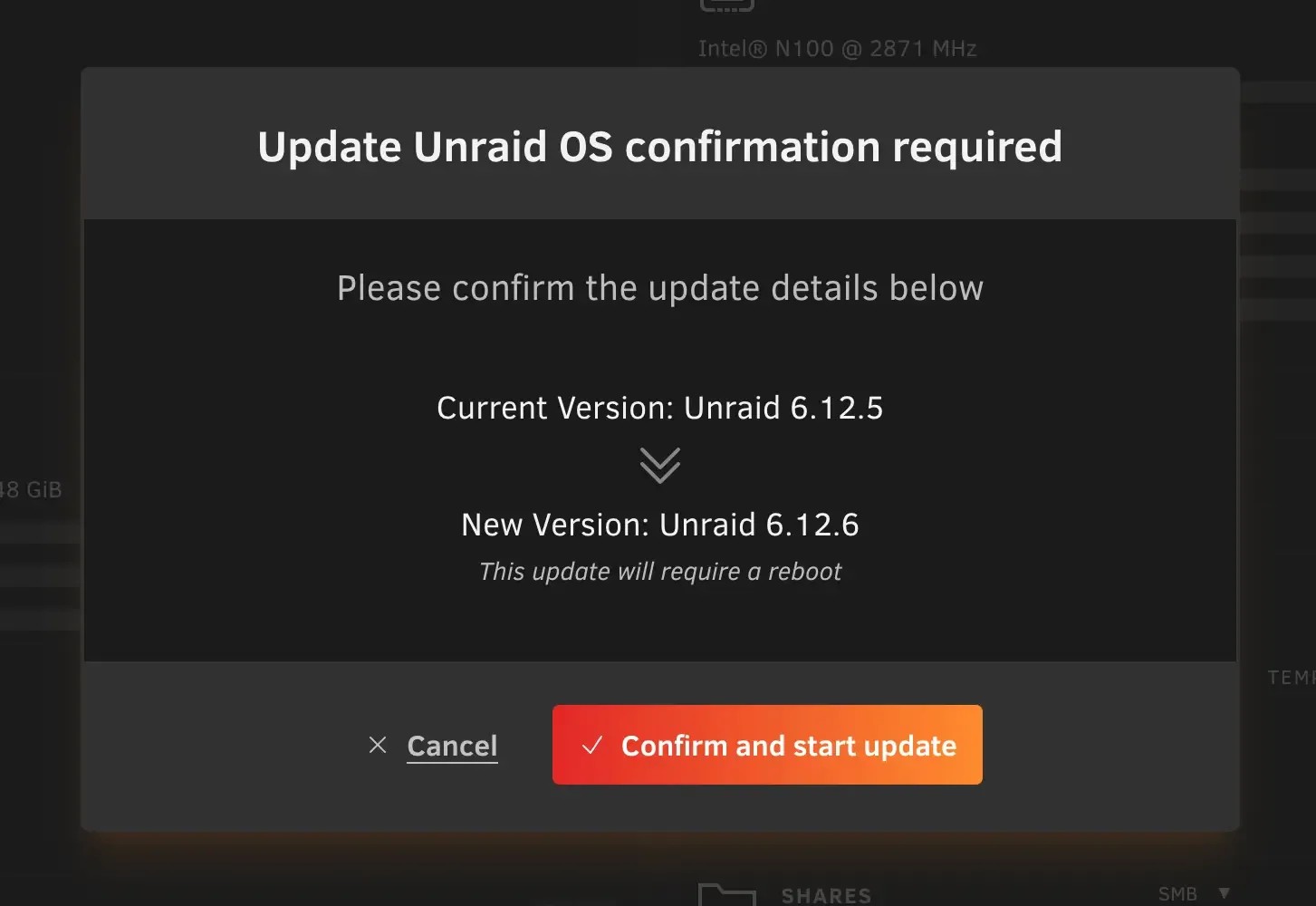 Update Changes Confimation Unraid | New & Improved Update OS Tool