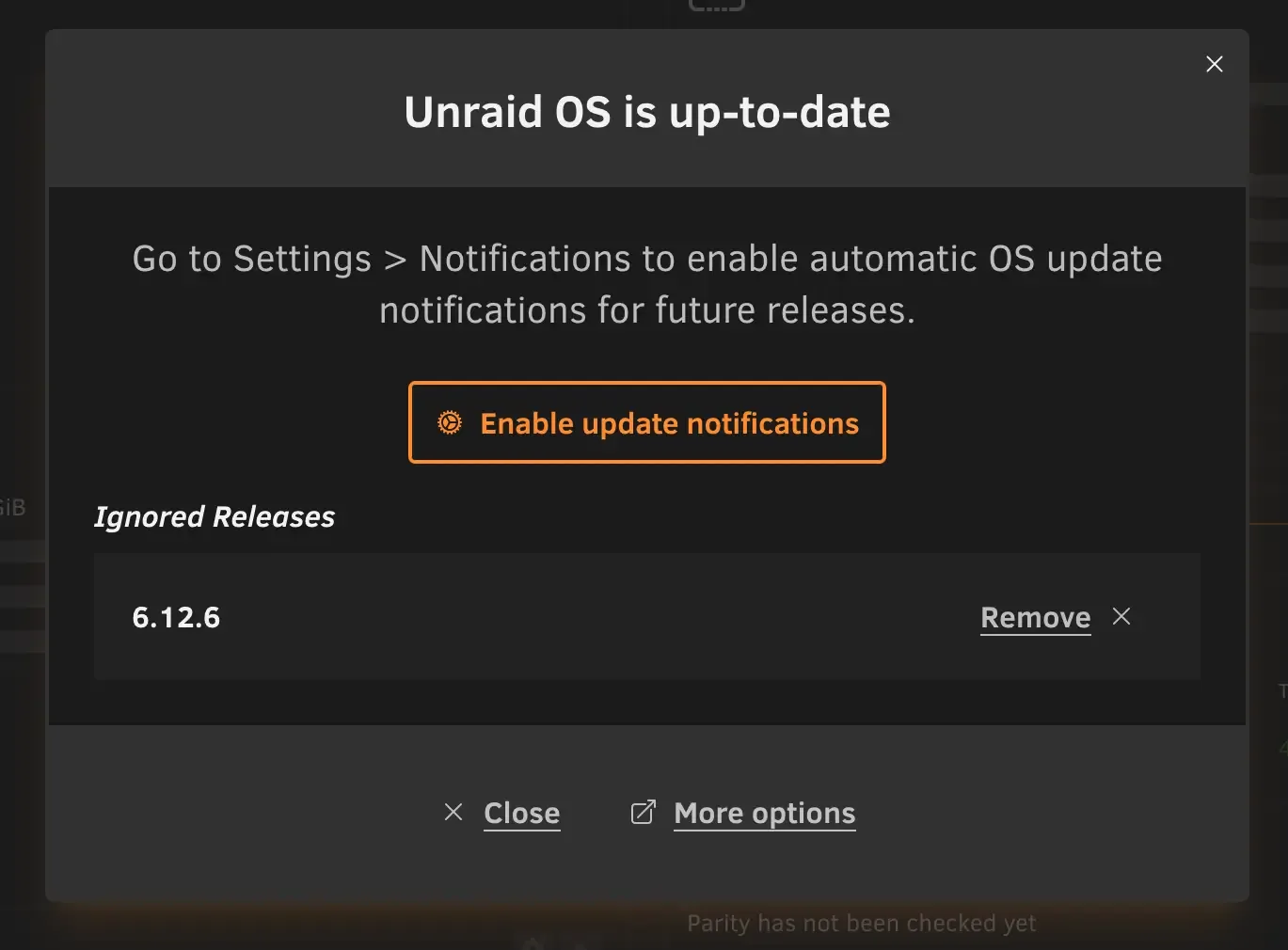 11a check for update response modal ignored releases refactor