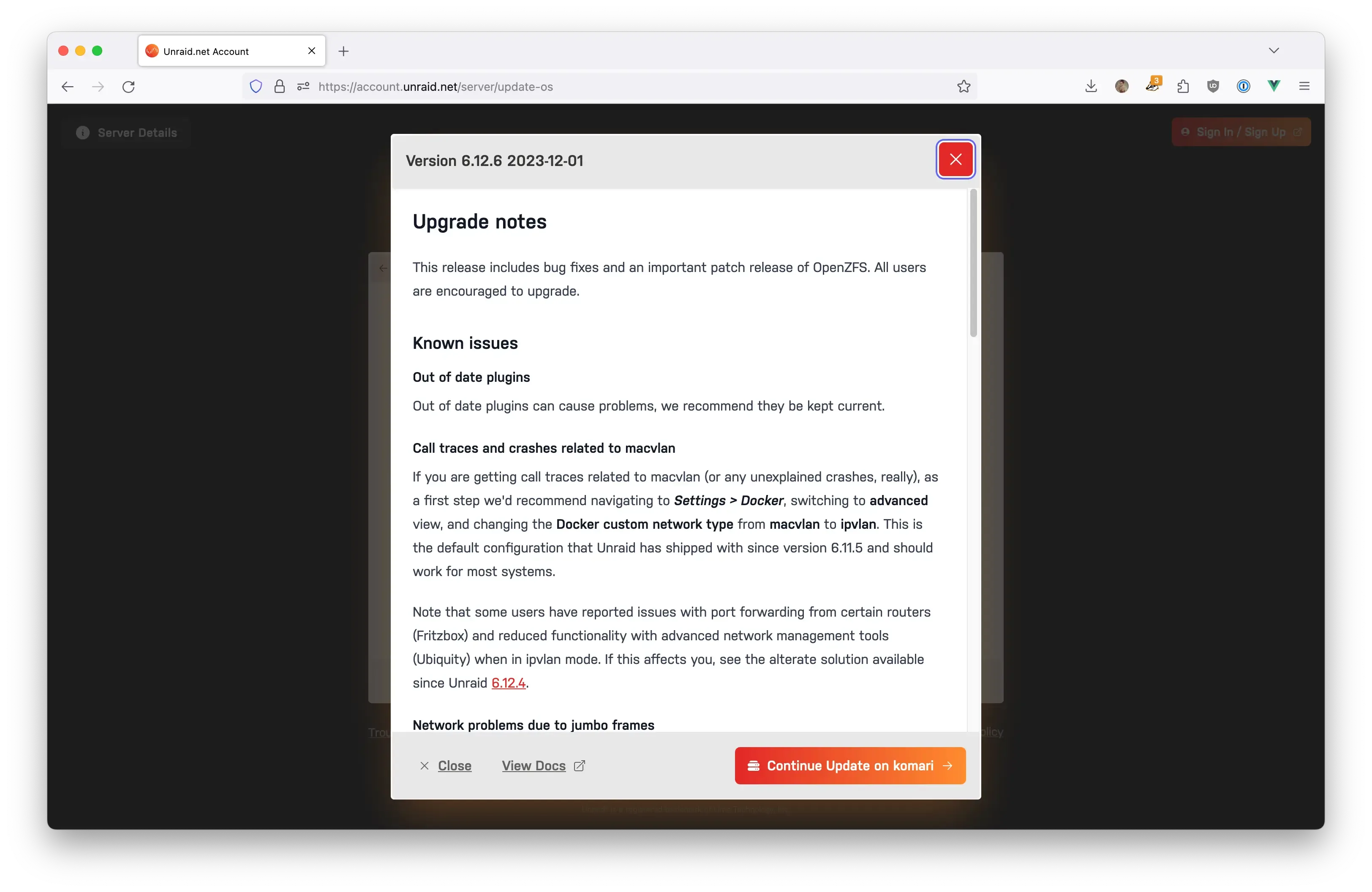 16 account update os changelog refactor