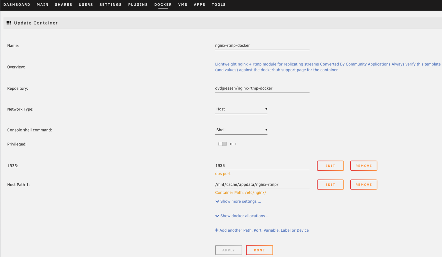Config