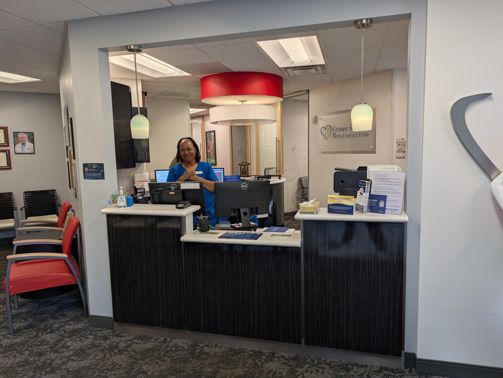 Front desk Photo of the Team Center for Vein Restoration in Lawrenceville (Gwinnett), Georgia