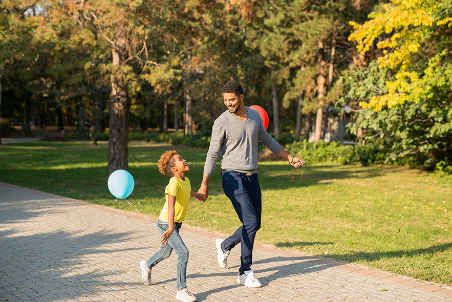 Daddy Daughter Walking
