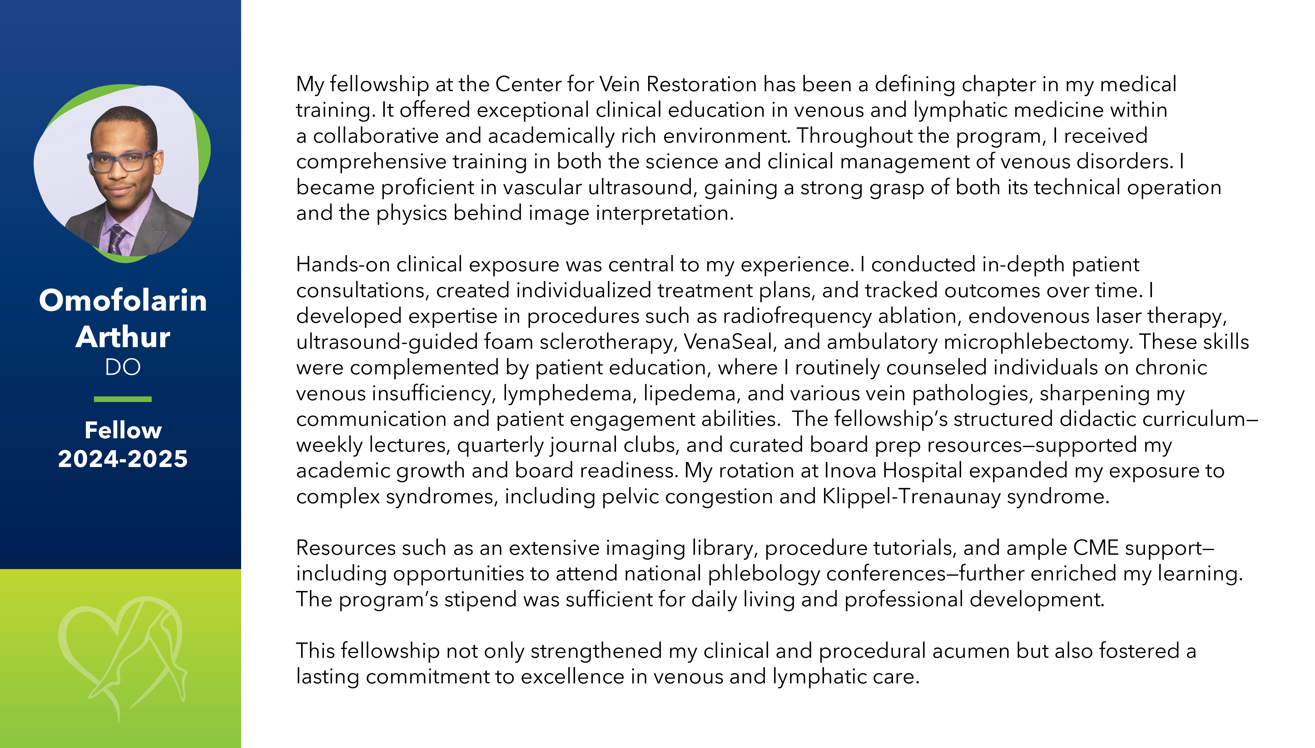 Fellow Testimonial Omofolarin Arthur