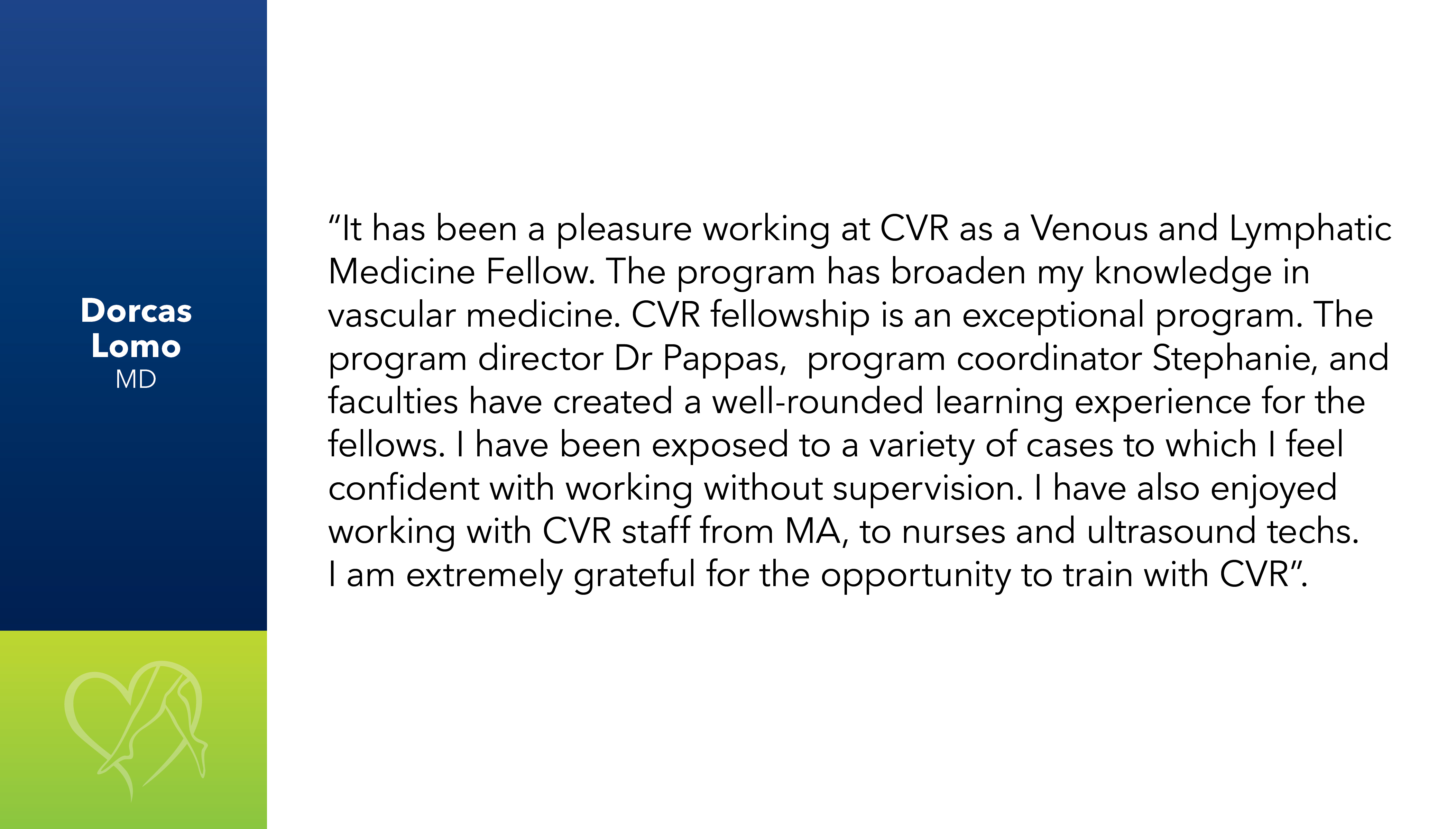 Fellow Testimonial Dorcas Lomo