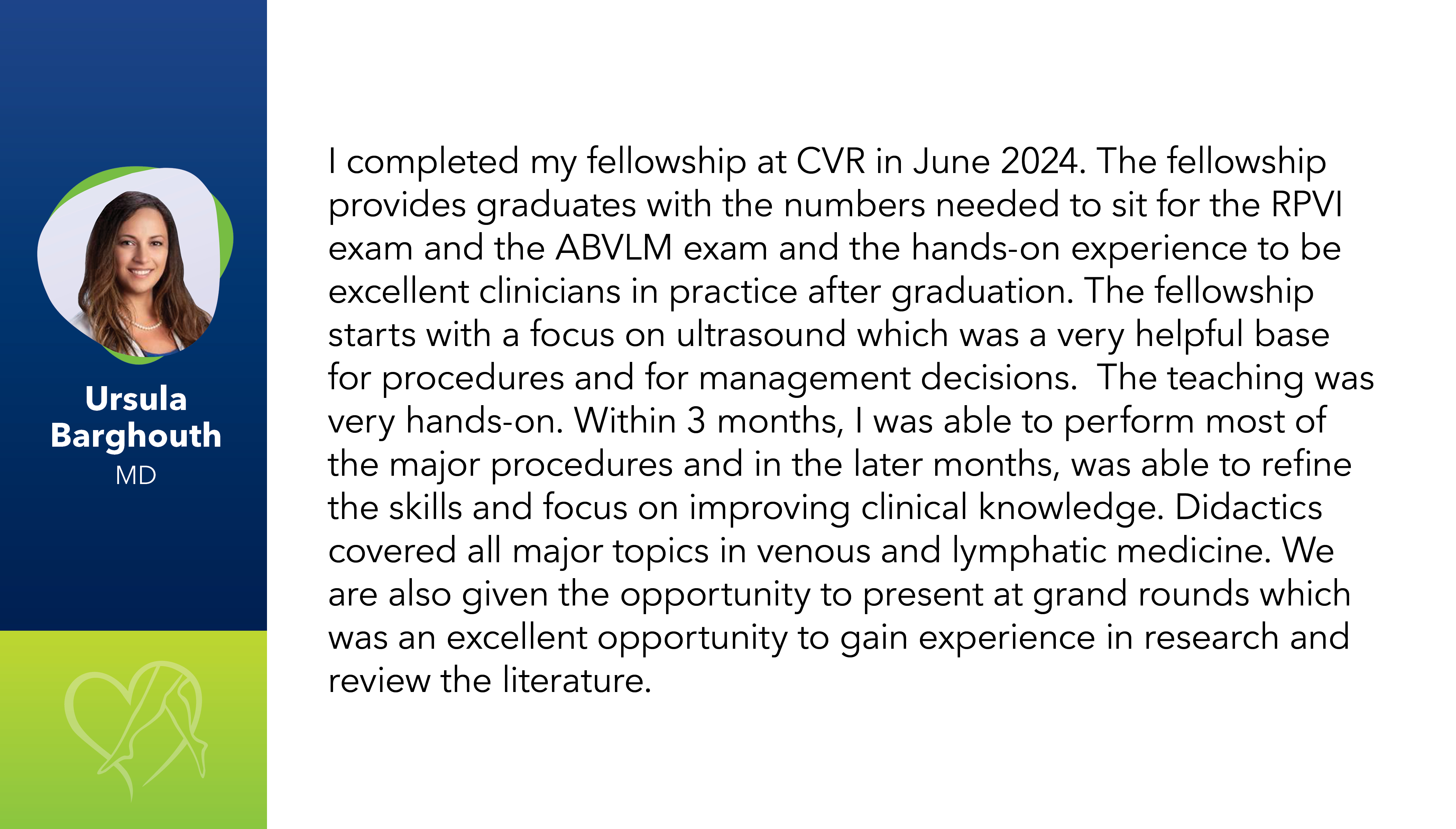 Fellow Testimonial Uusula Barghouth