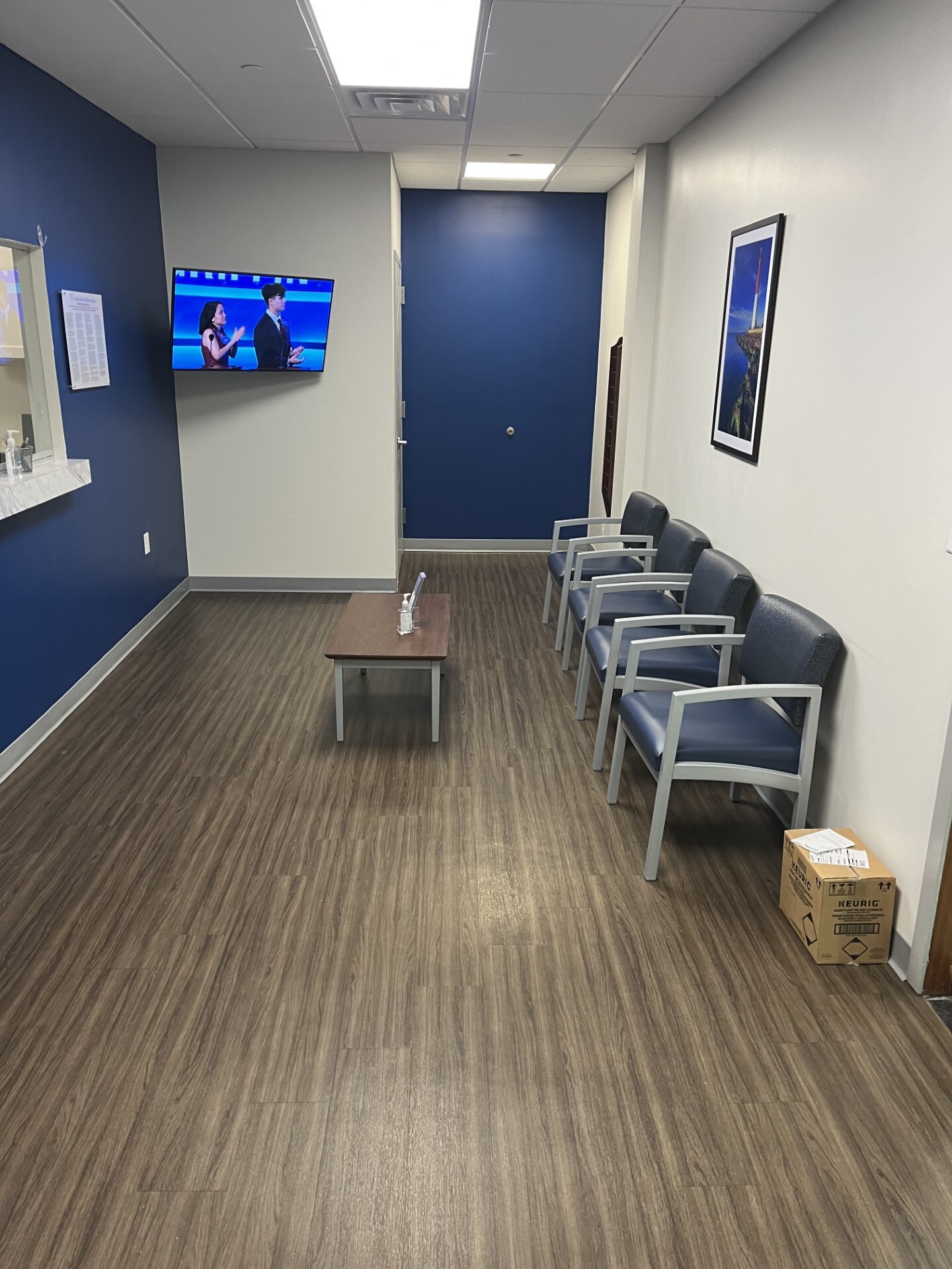 Foto del interior del Center for Vein Restoration en Freehold, Nueva Jersey.