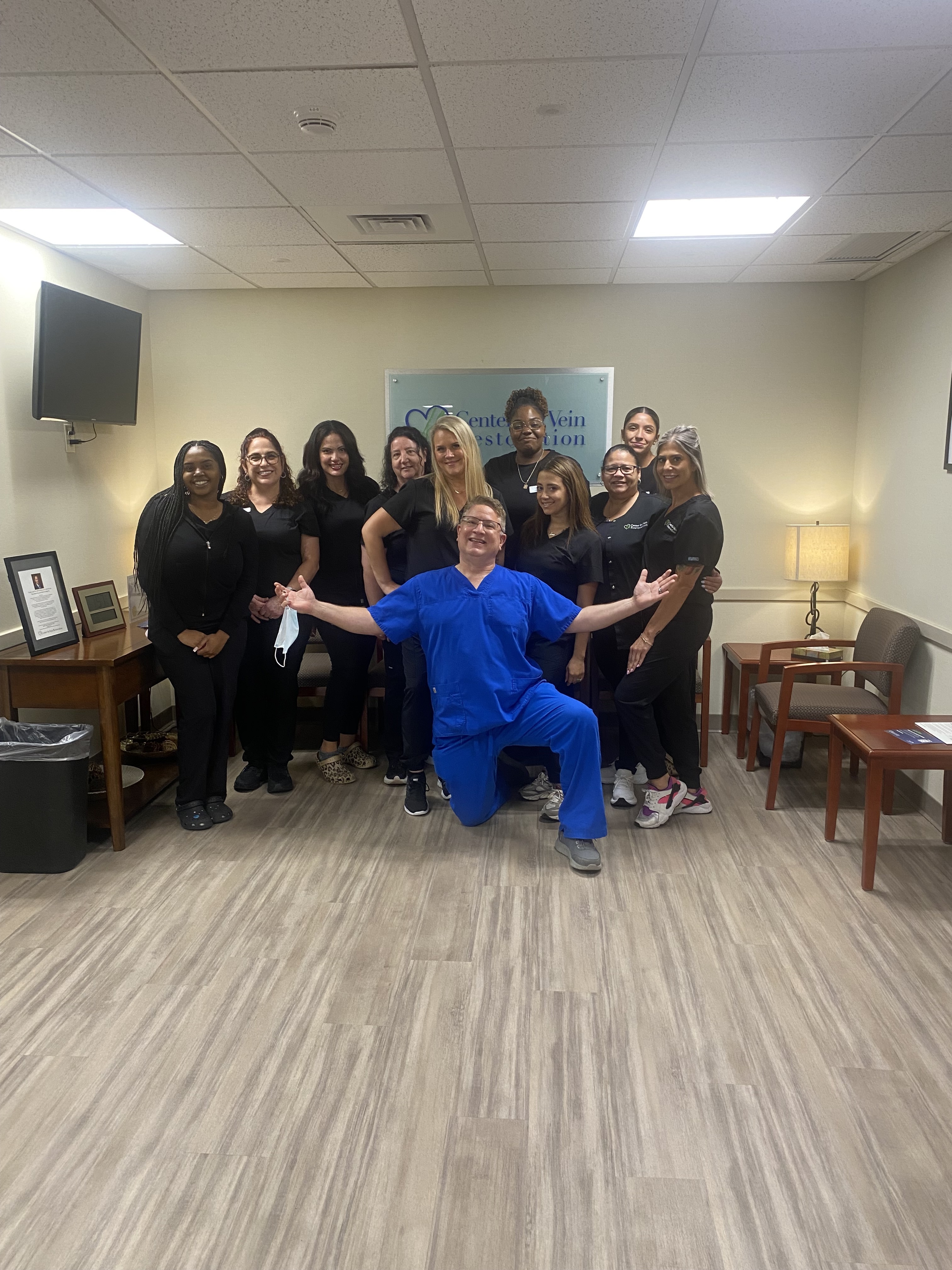 Group photo of the team at Middletown, Connecticut location of Center for Vein Restoration
