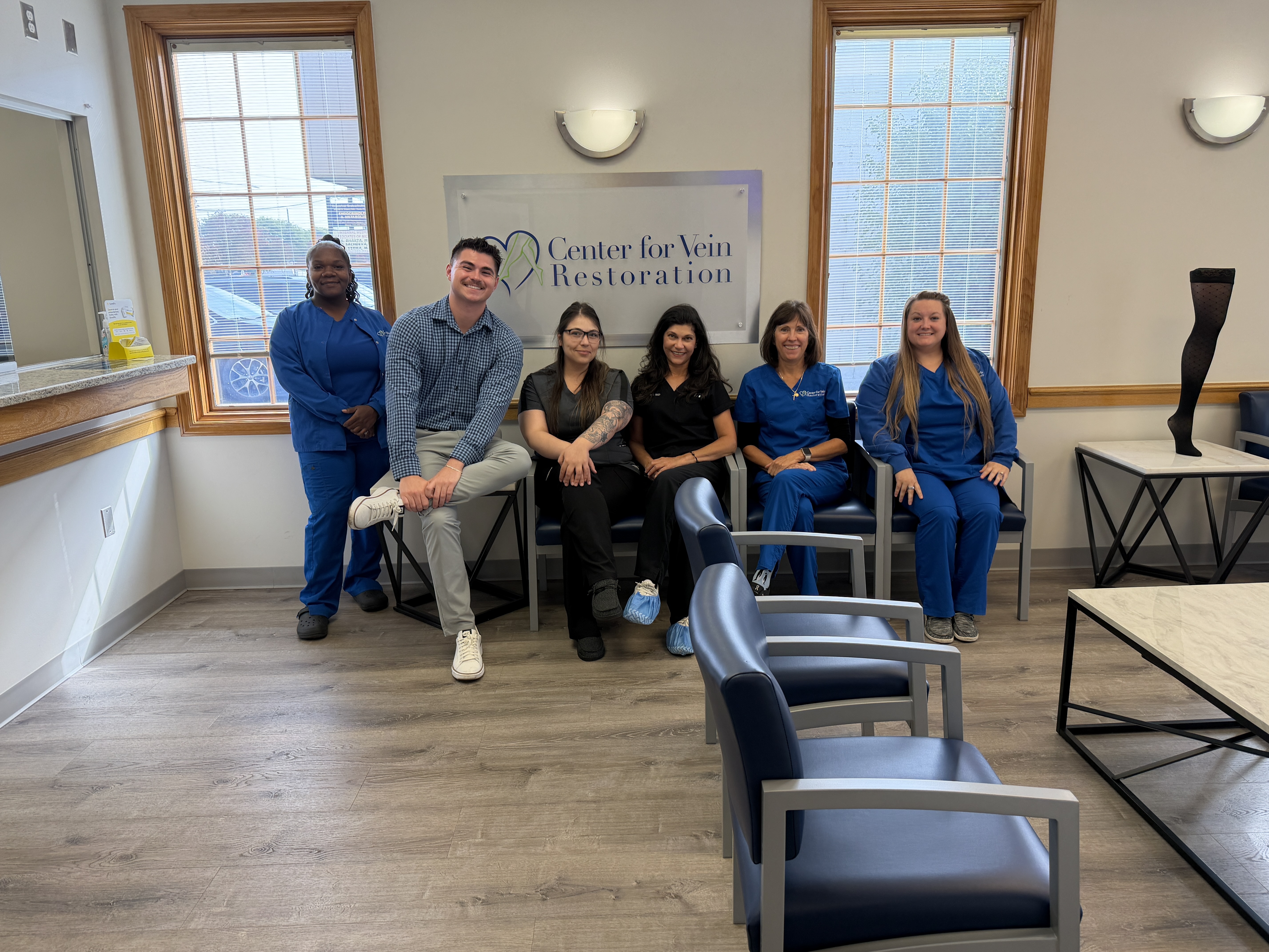 Group photo of the team at Southgate (Detroit), Michigan location of Center for Vein Restoration