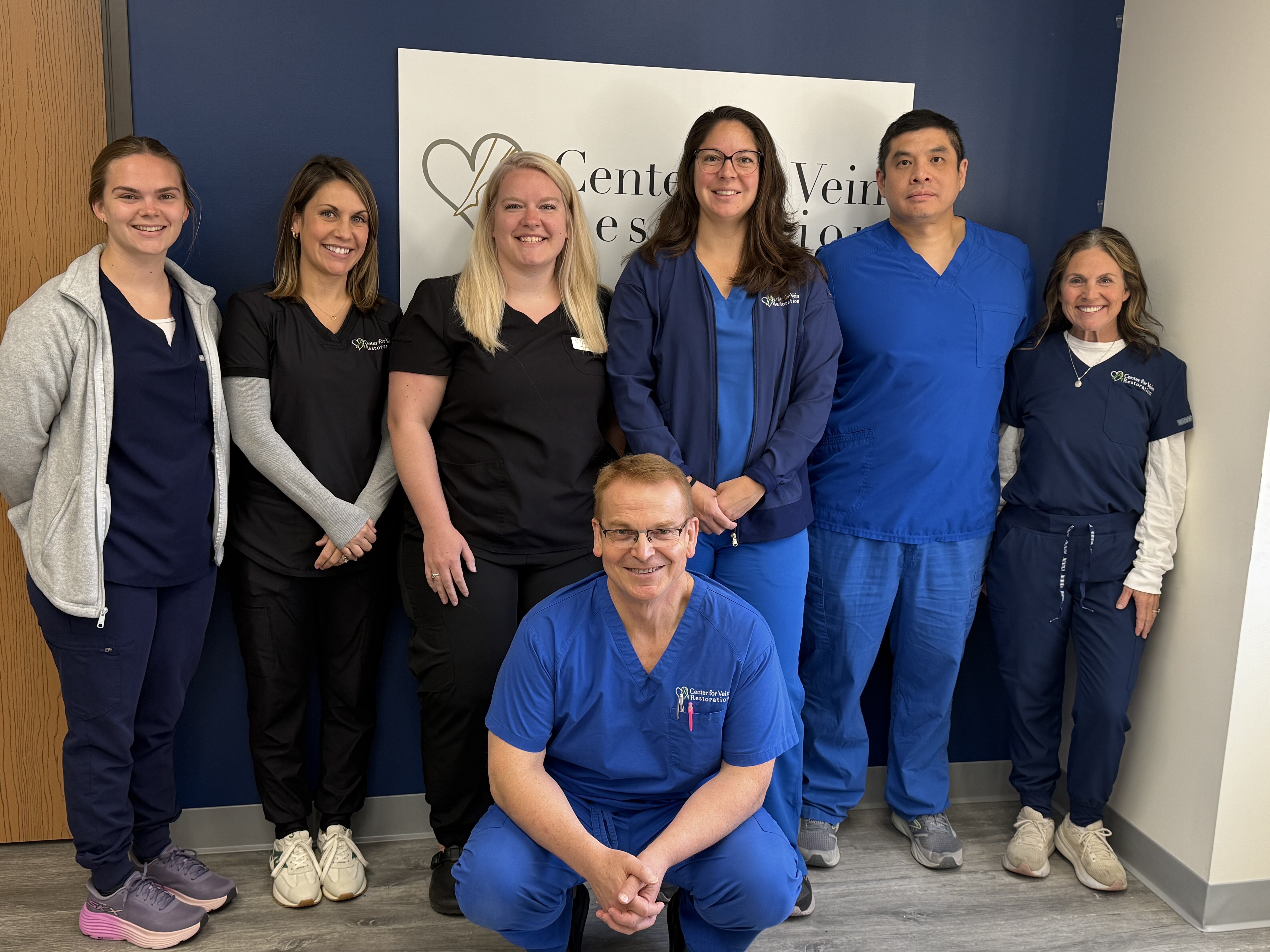 Group photo of the team at Lansing, Michigan location of Center for Vein Restoration