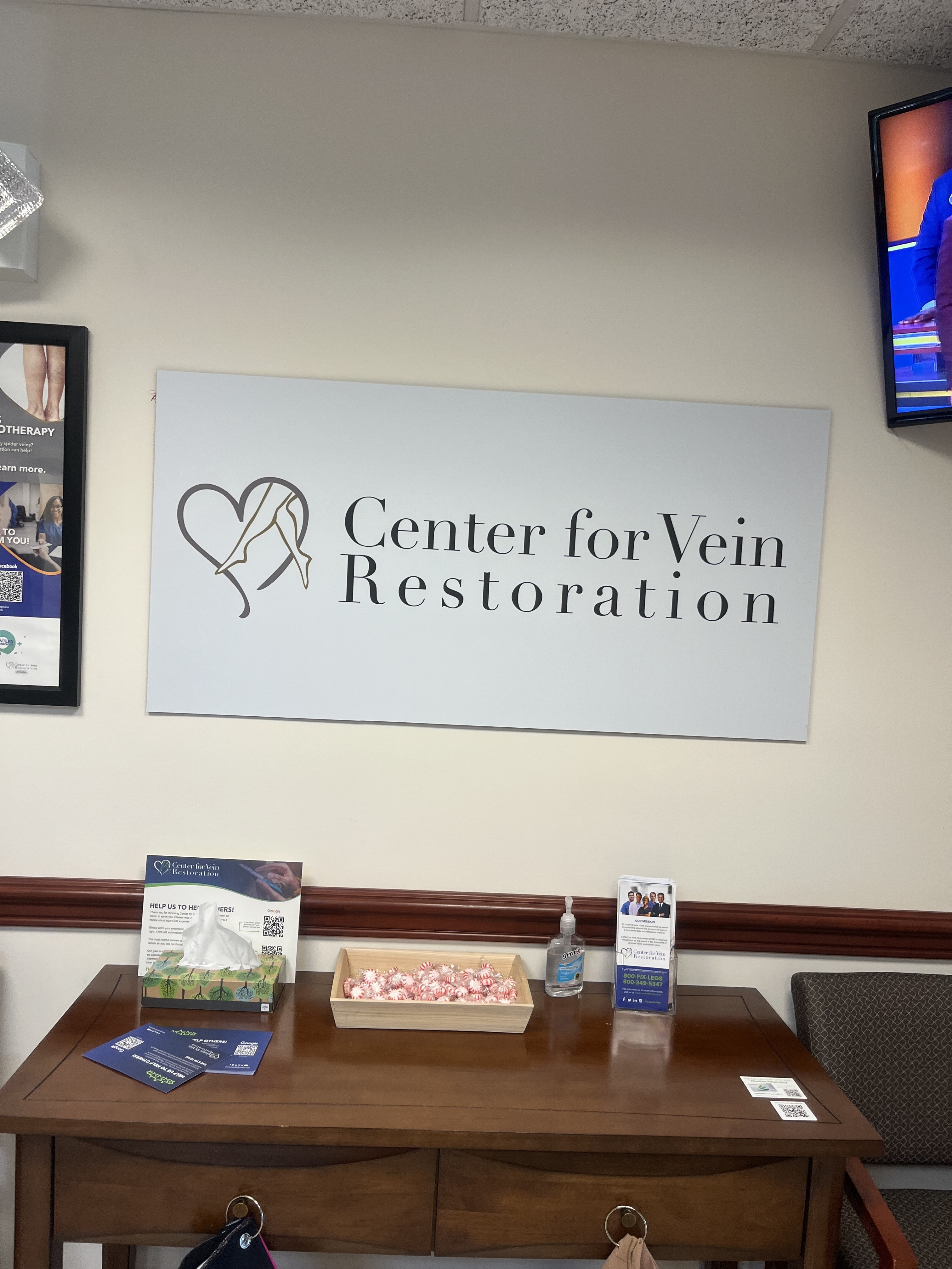 Foto del interior del Center for Vein Restoration en Northfield, Nueva Jersey.