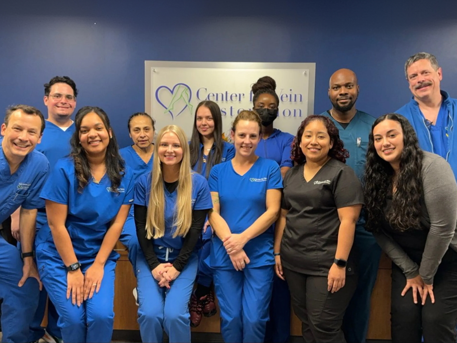 Group photo of the team at Rockville, Maryland location of Center for Vein Restoration