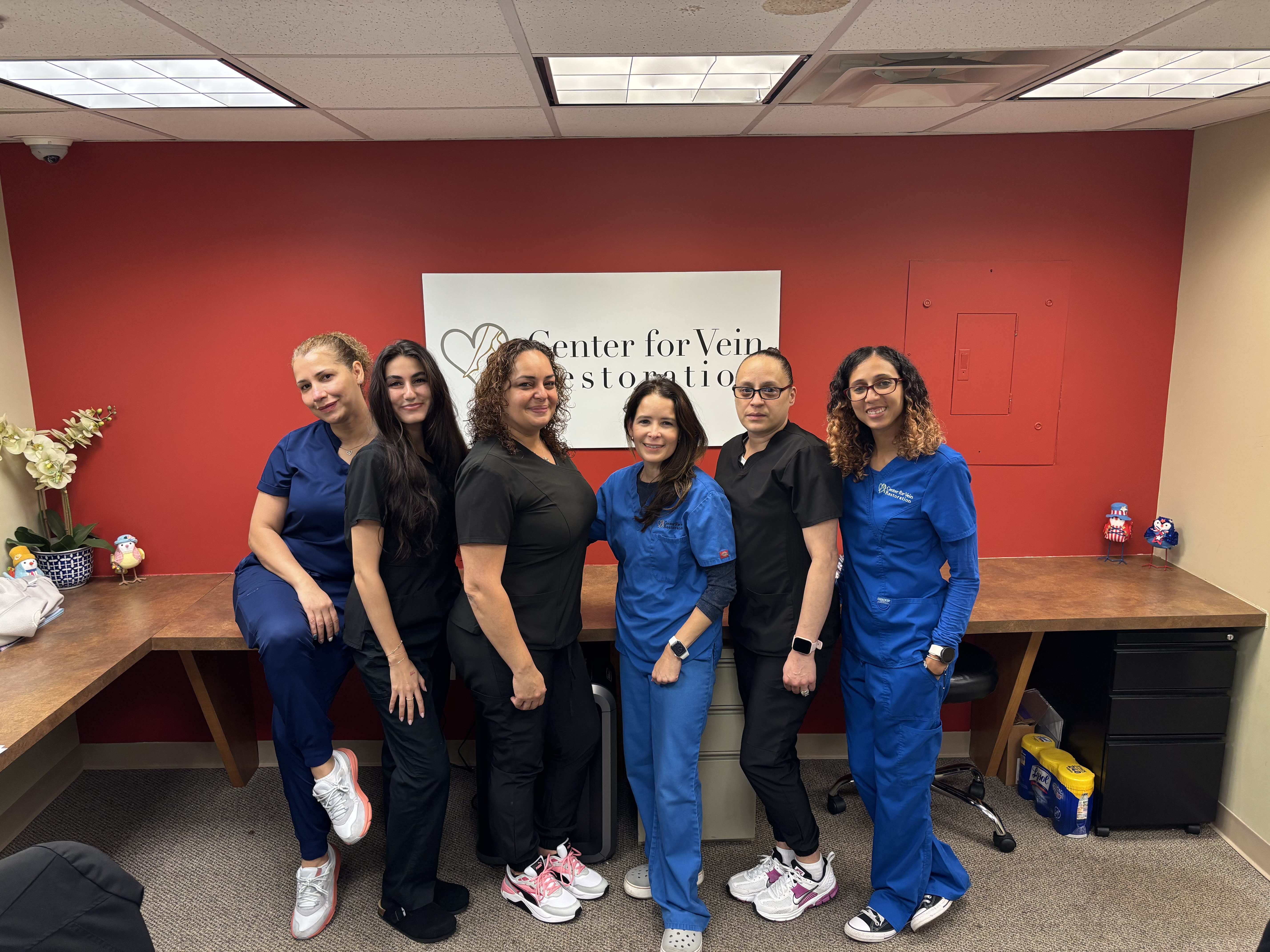group photo of the team at the Bronx-Grand Concourse, New York, location of Center for Vein Restoration