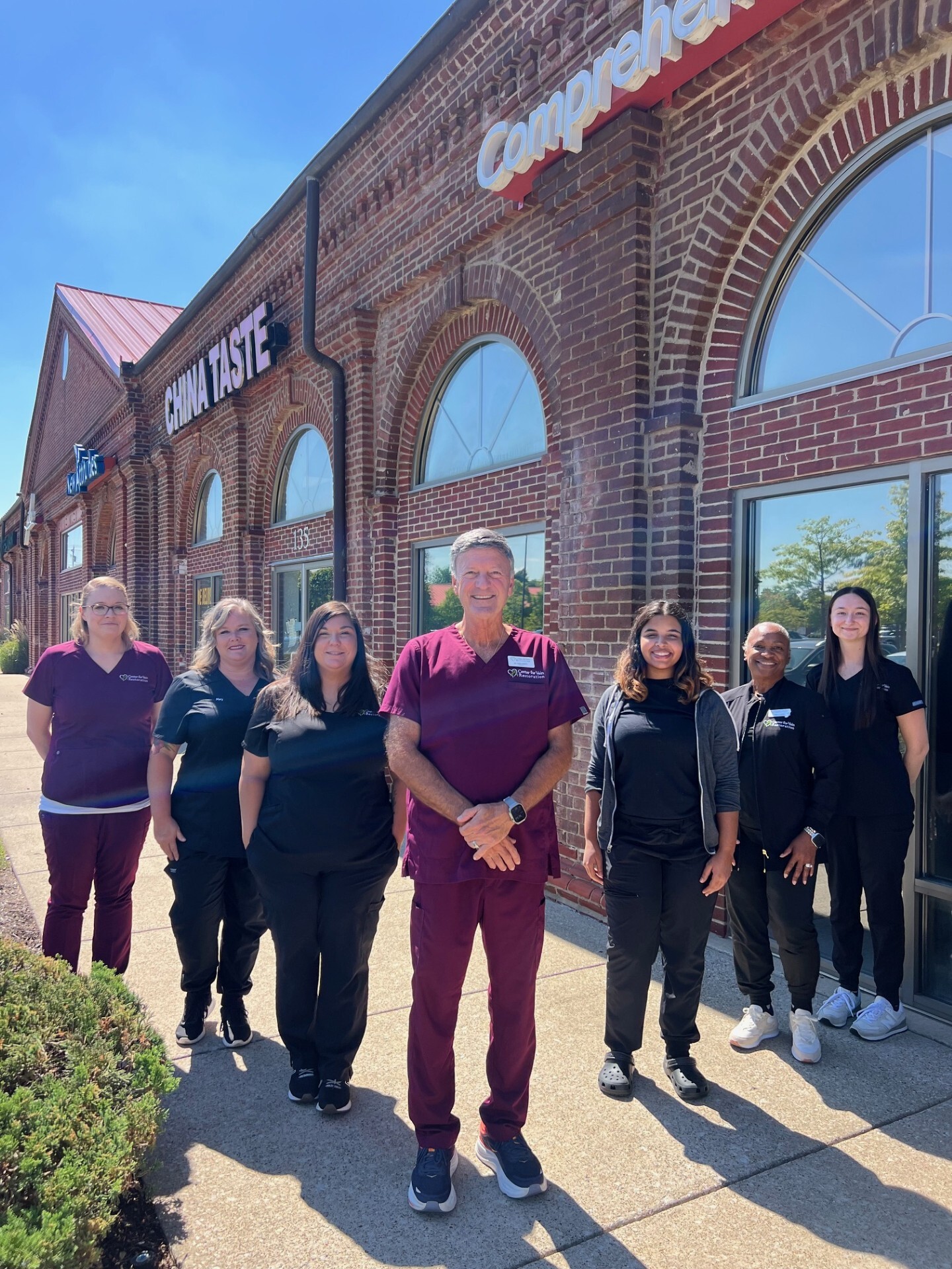 Group photo of the team at Jeffersonville, Indiana location of Center for Vein Restoration