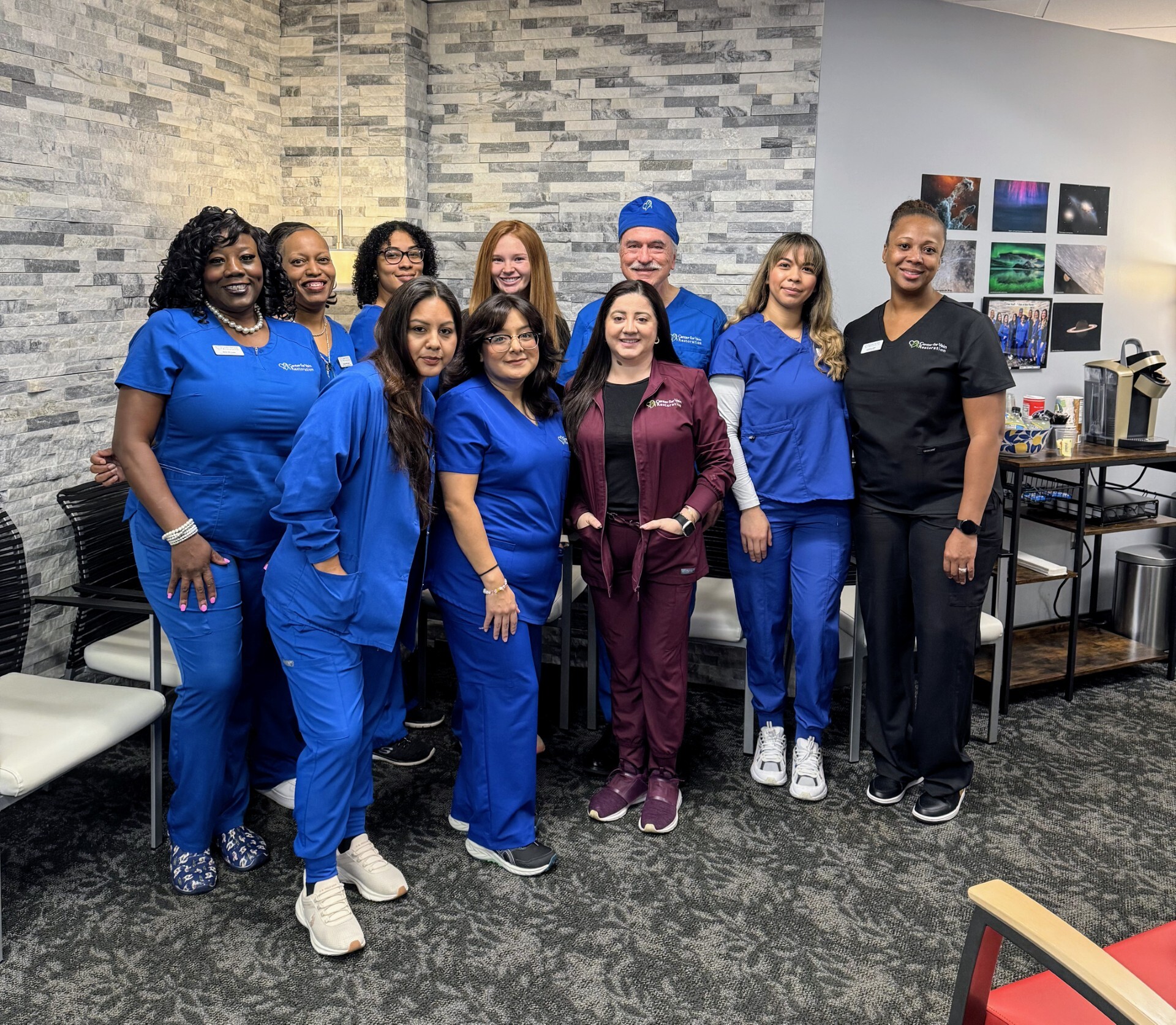 Group photo of the team at Lawrenceville (Gwinnett), Georgia location of Center for Vein Restoration