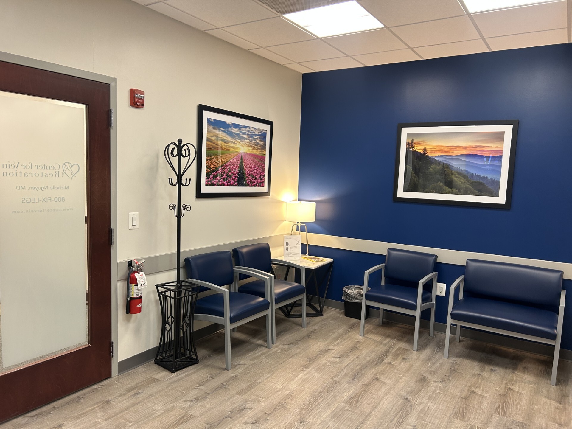 Foto del interior del Center for Vein Restoration en Manassas, Virginia.