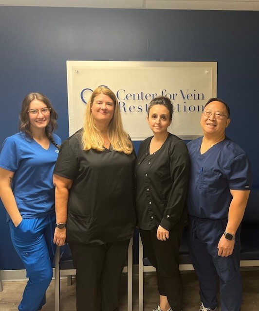 Group photo of the team at Lutherville (Towson), Maryland location of Center for Vein Restoration